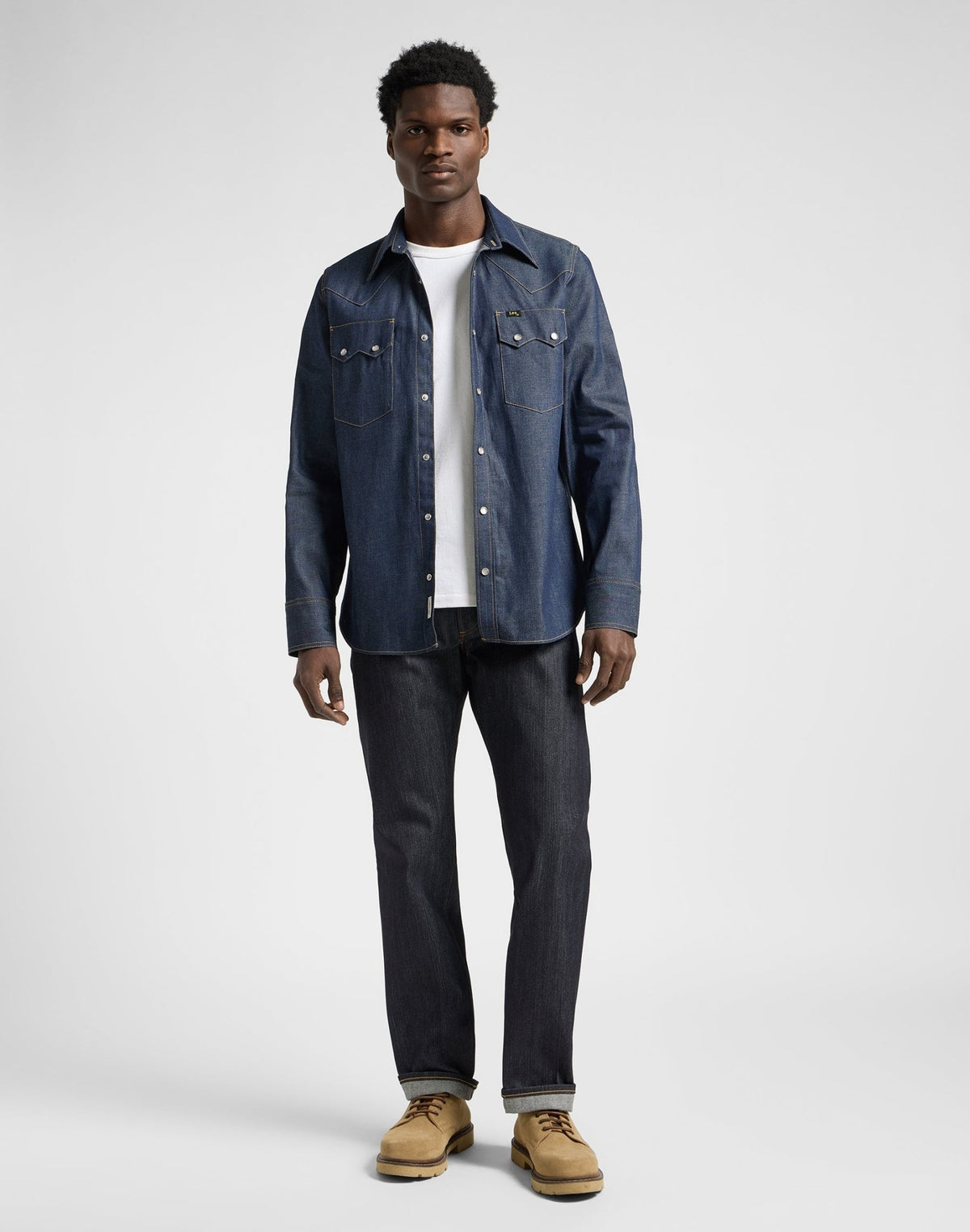 101 50S Western Shirt in Dry Blue - LEE Schweiz