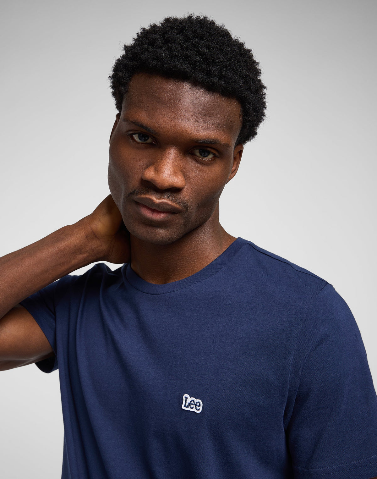 Patch Logo Tee in Navy