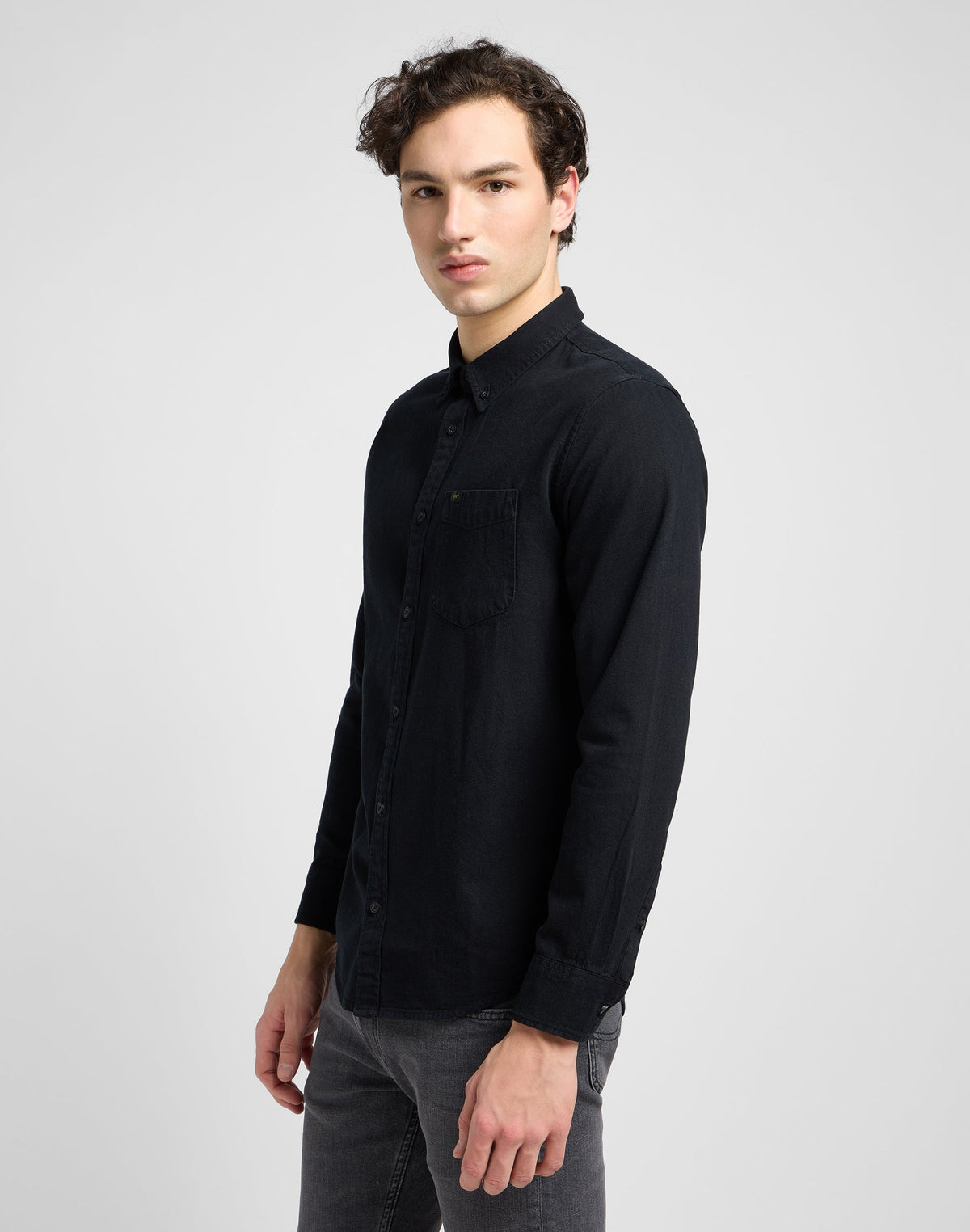 Lee Button Down in Black