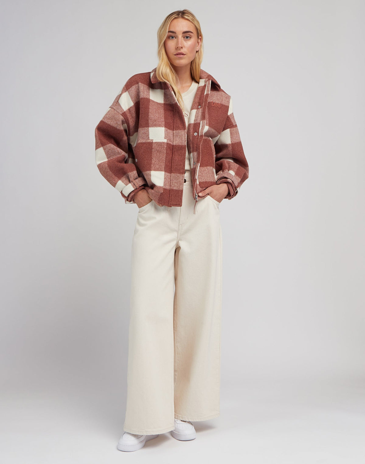 Wool Jacket in Ruby Cocoa