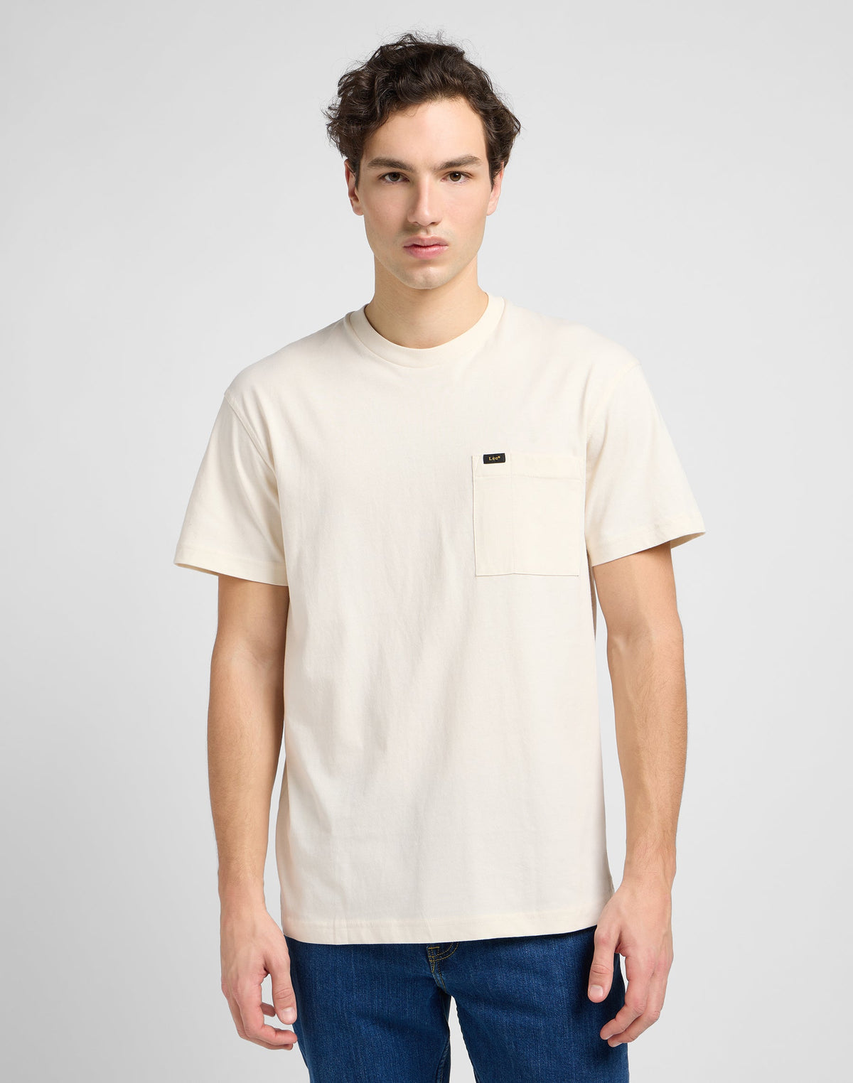 Relaxed Pocket Tee in Ecru