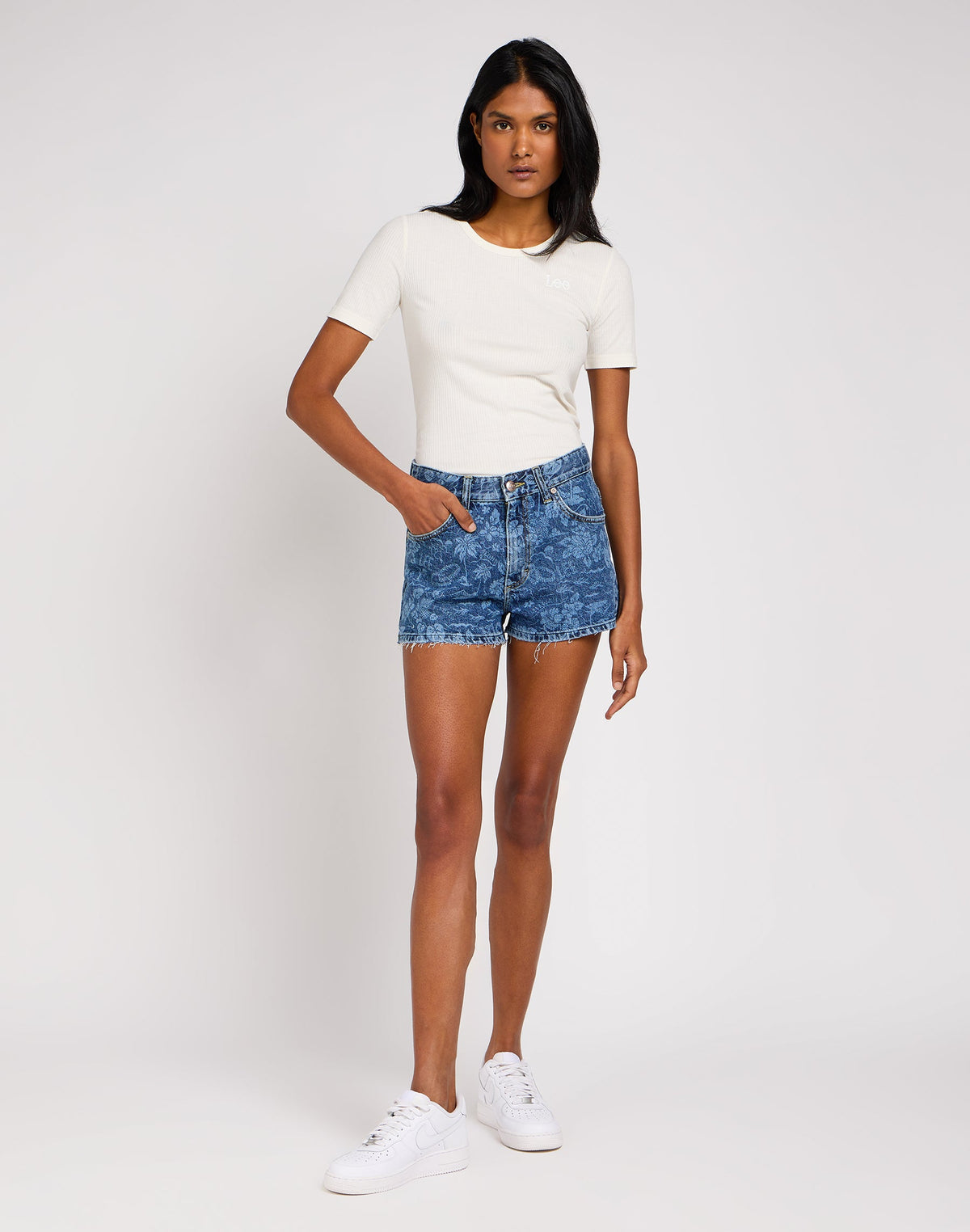 Rider Short 3 Inch in Tropical Denim
