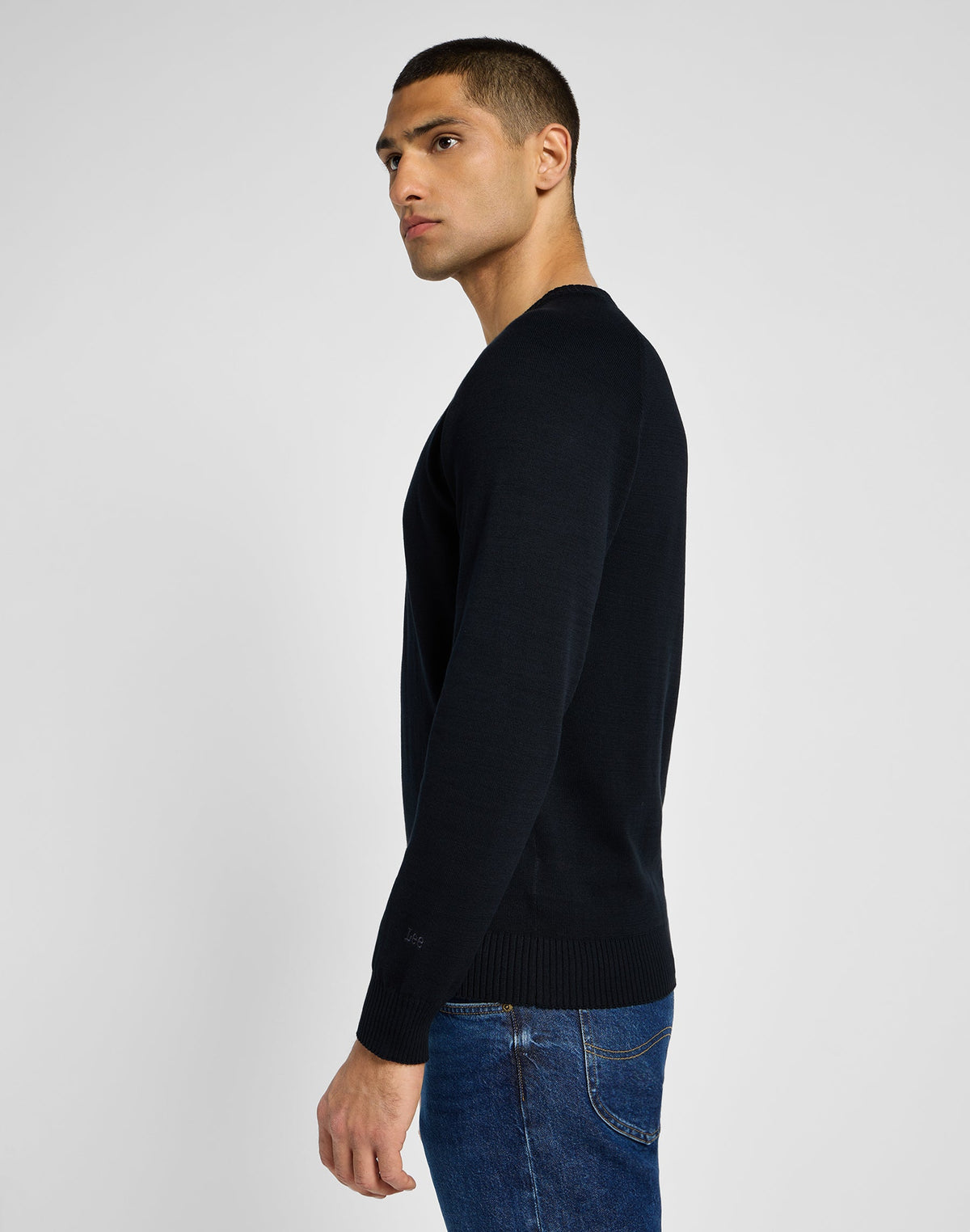 Clean Raglan Sweater in Black