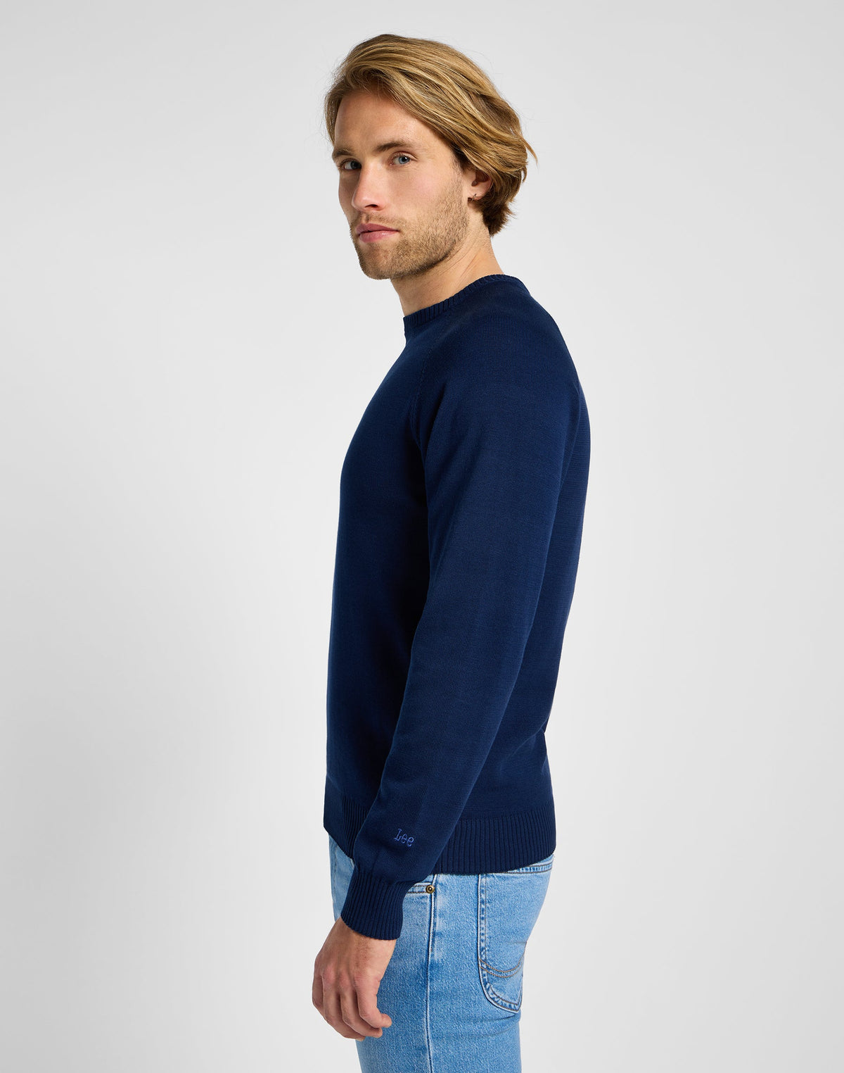 Clean Raglan Sweater in True Navy