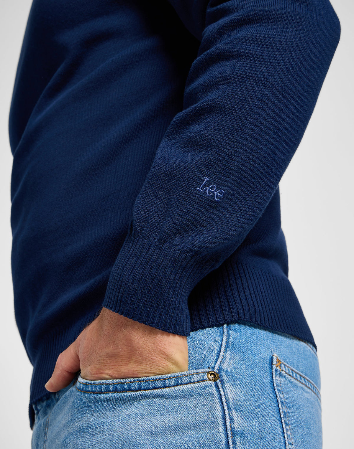 Clean Raglan Sweater in True Navy