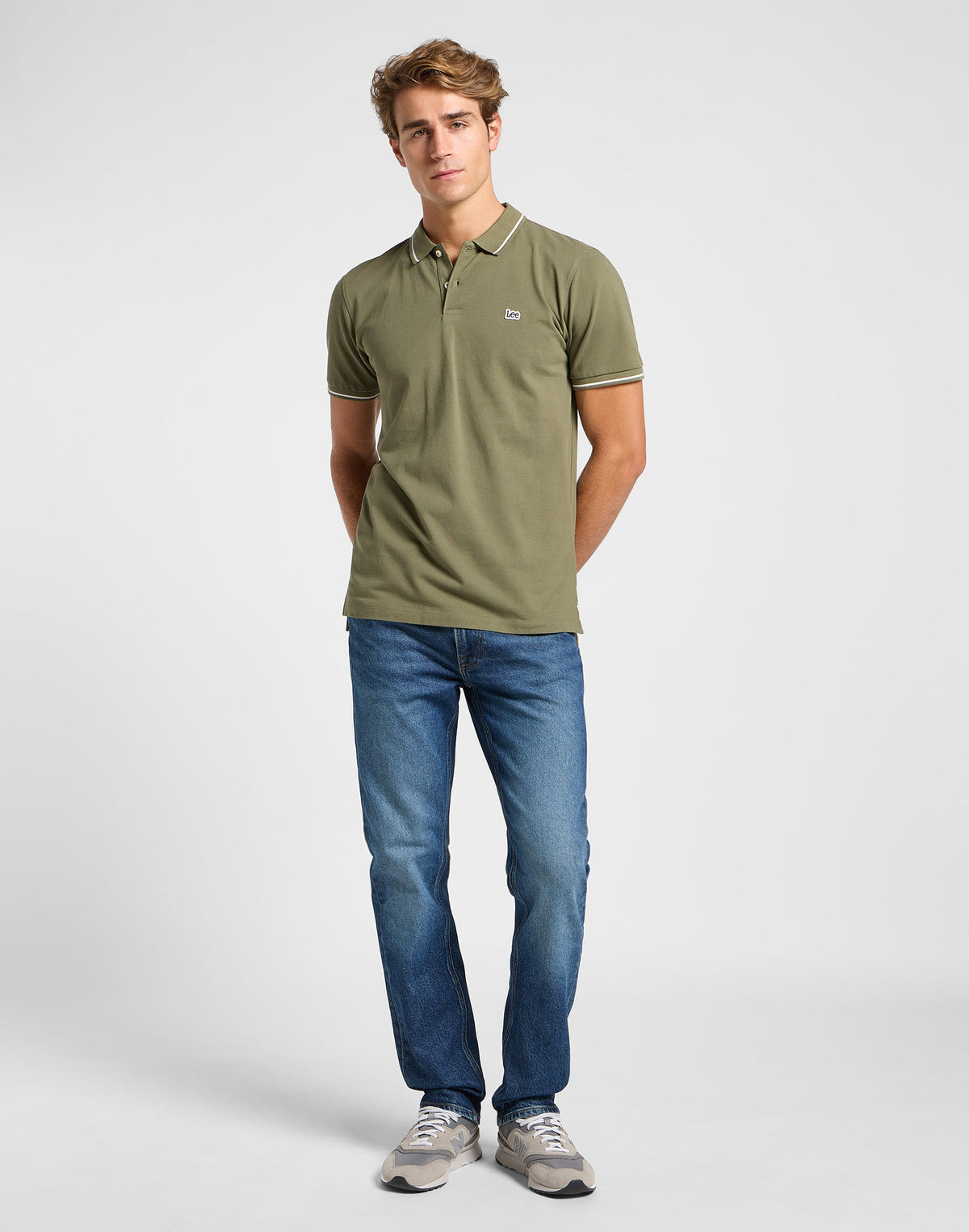 Pique Polo in Mercantile Green