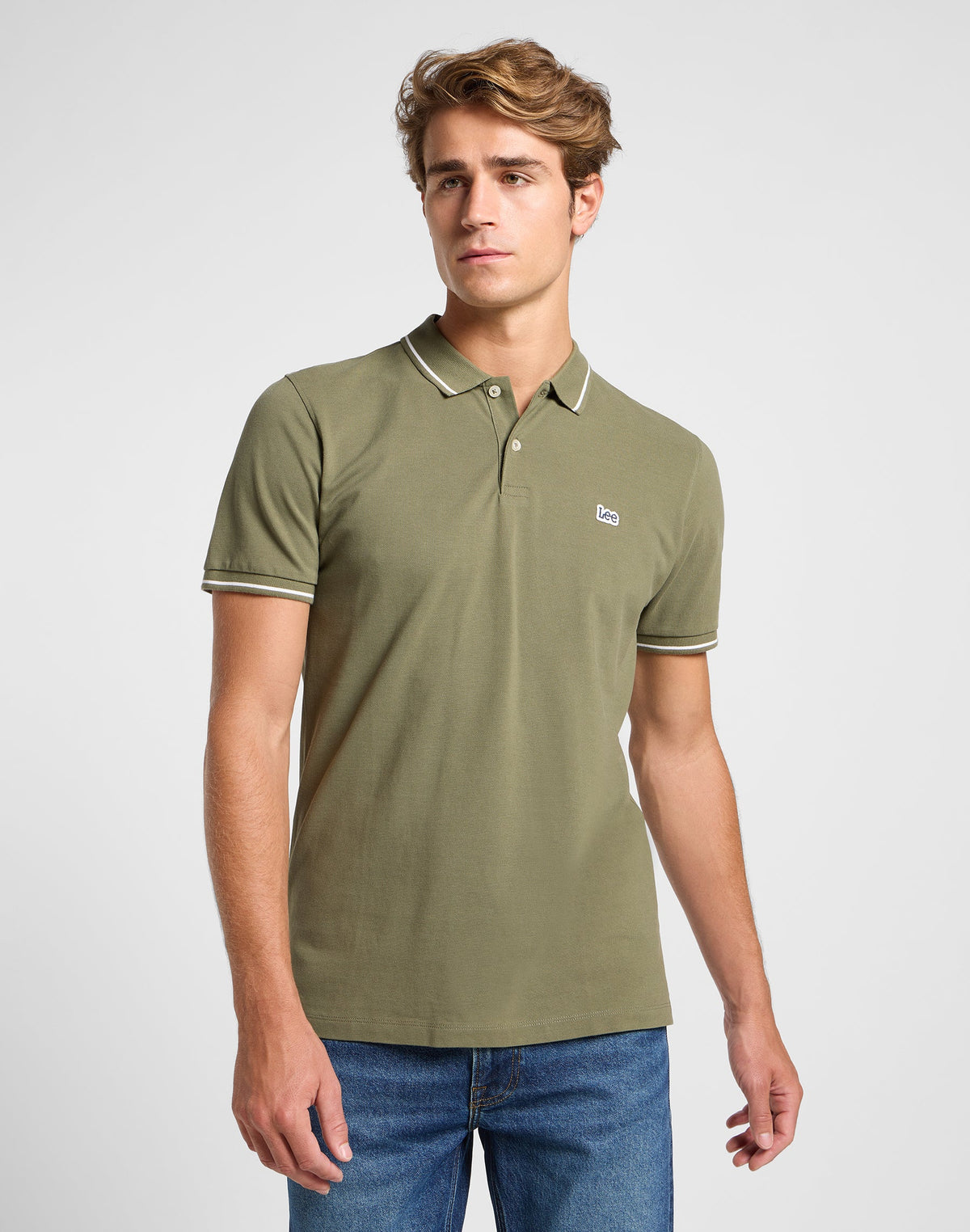 Pique Polo in Mercantile Green