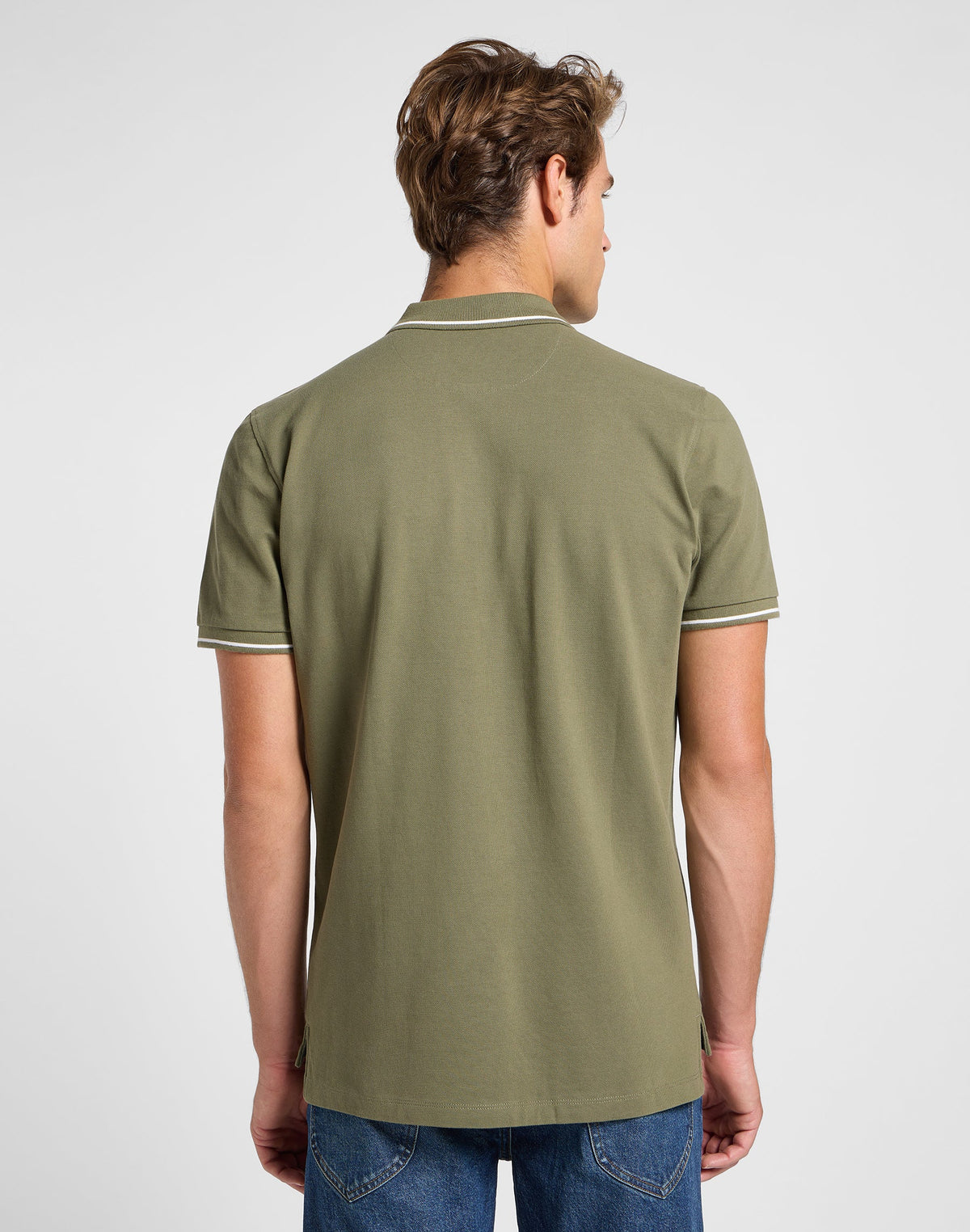 Pique Polo in Mercantile Green