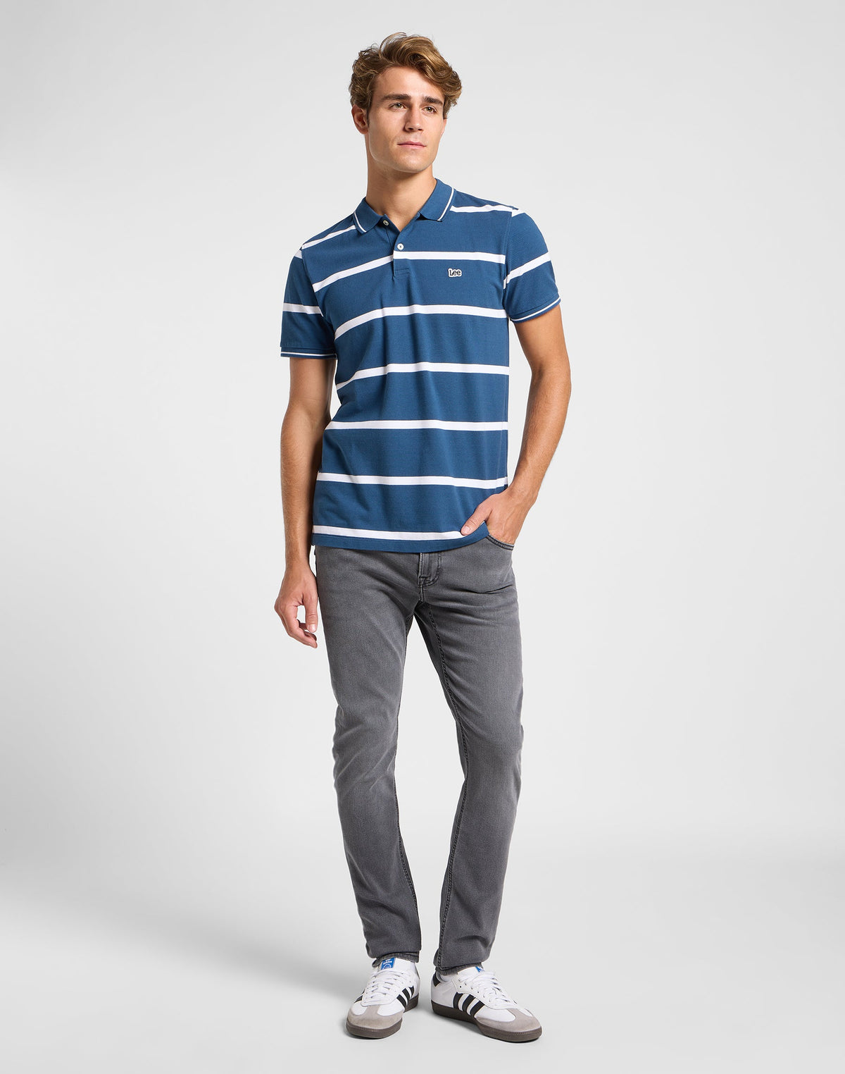 Pique Polo in Orion Stripe