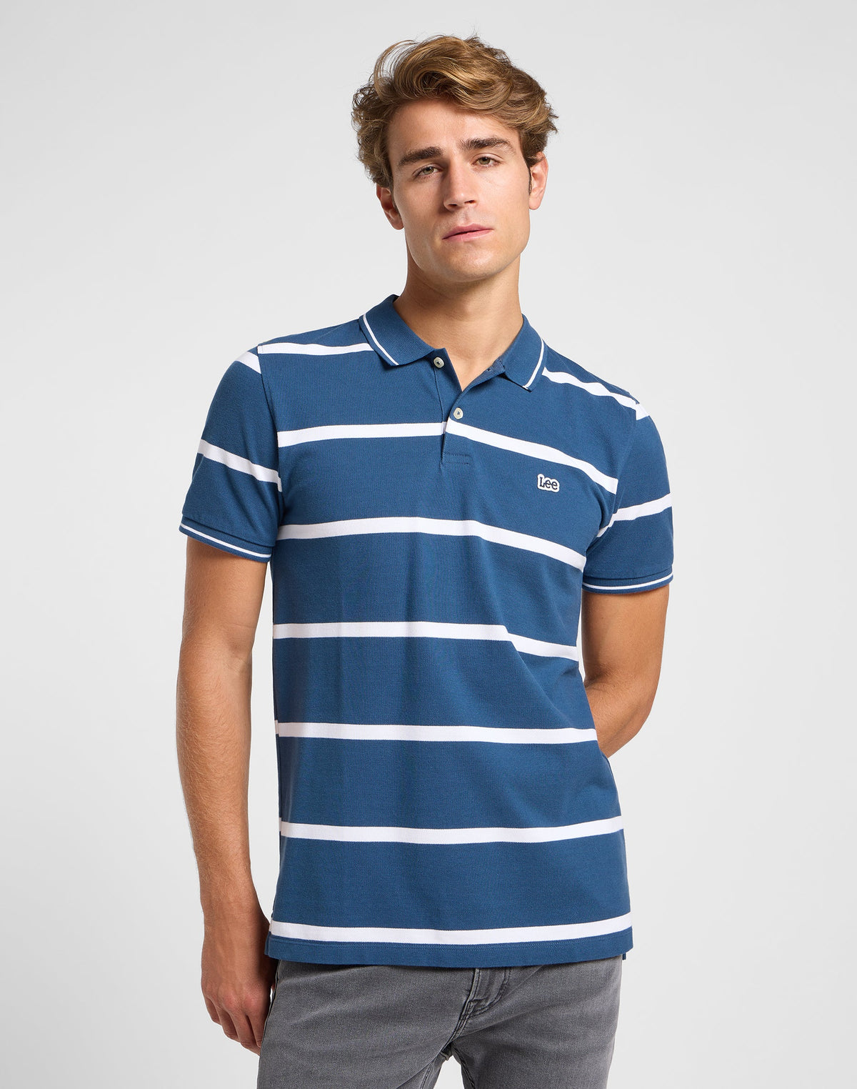 Pique Polo in Orion Stripe