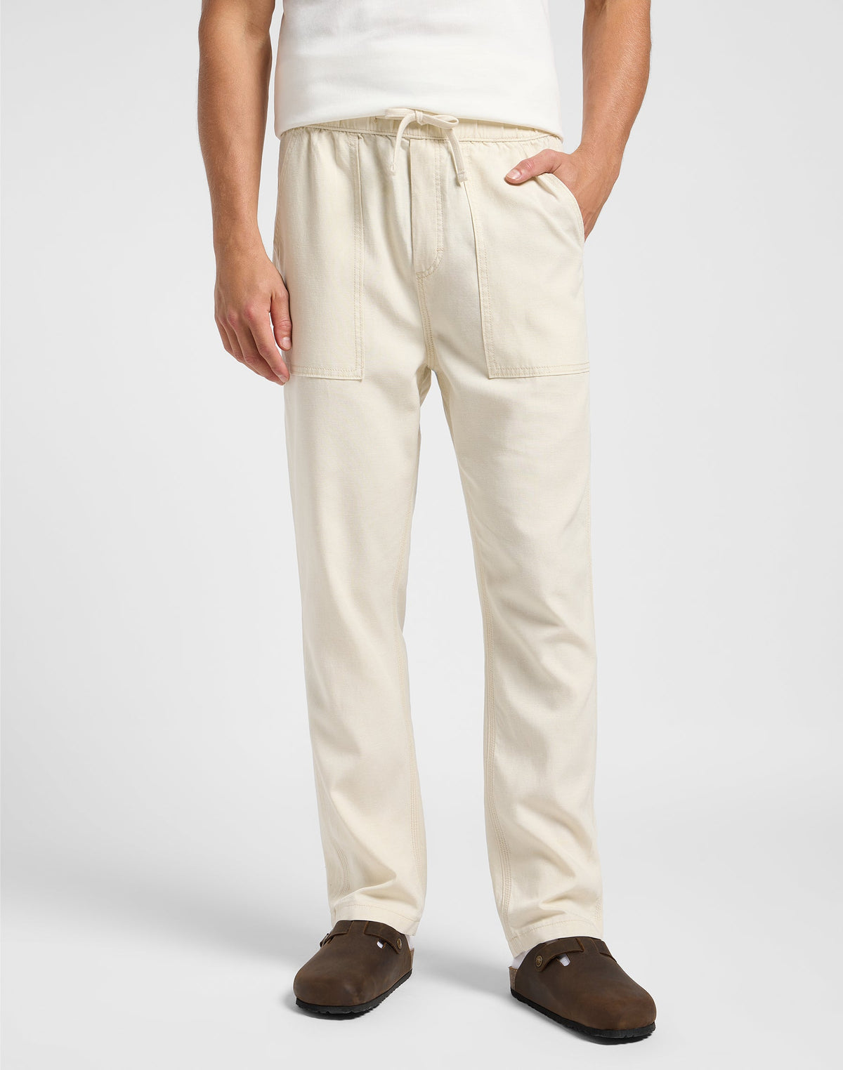 Utility Drawstring Pant in Soy Bean