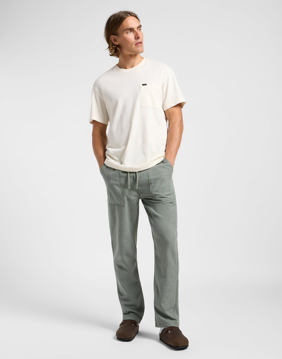 Utility Drawstring Pant in Olive Grove