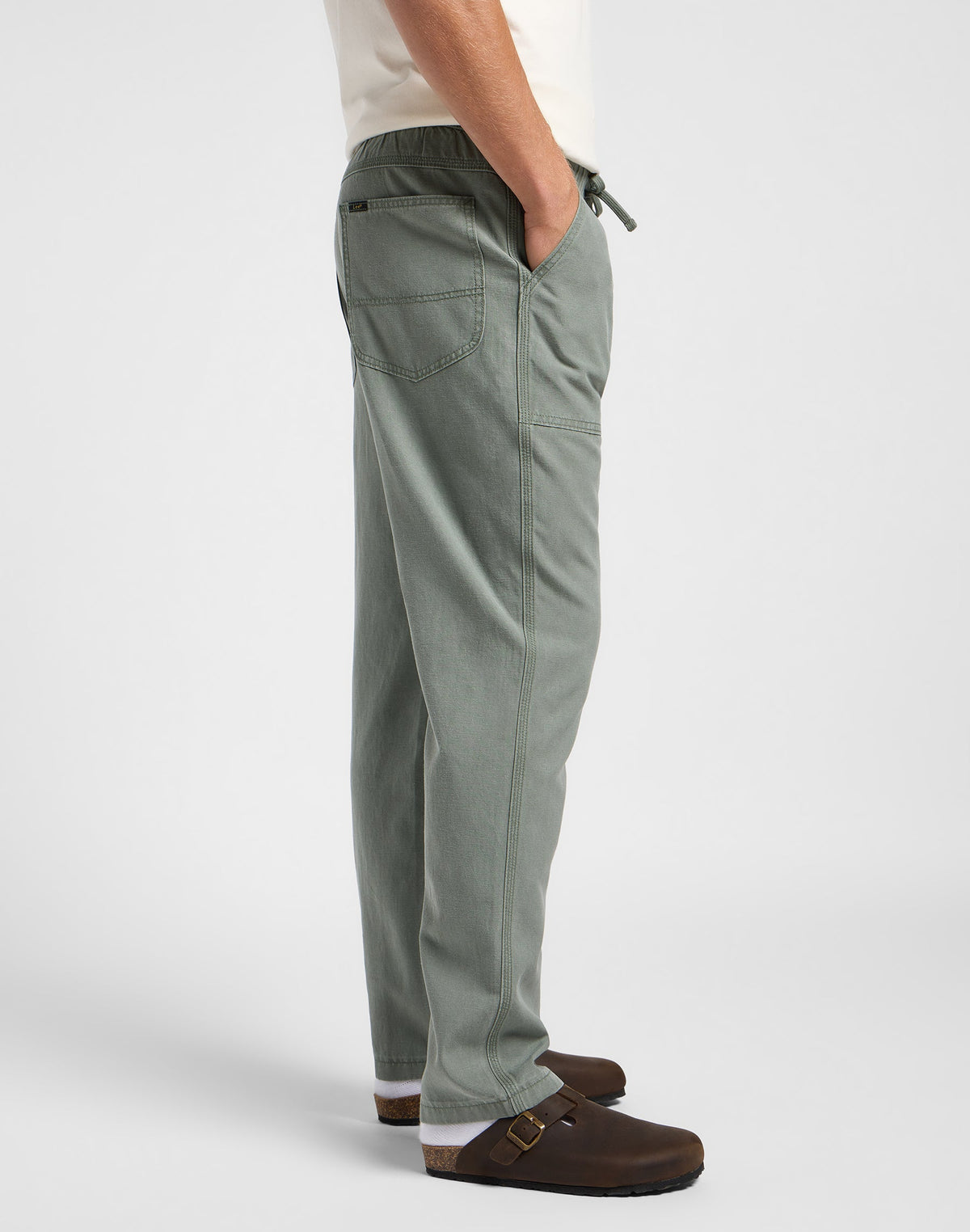 Utility Drawstring Pant in Olive Grove
