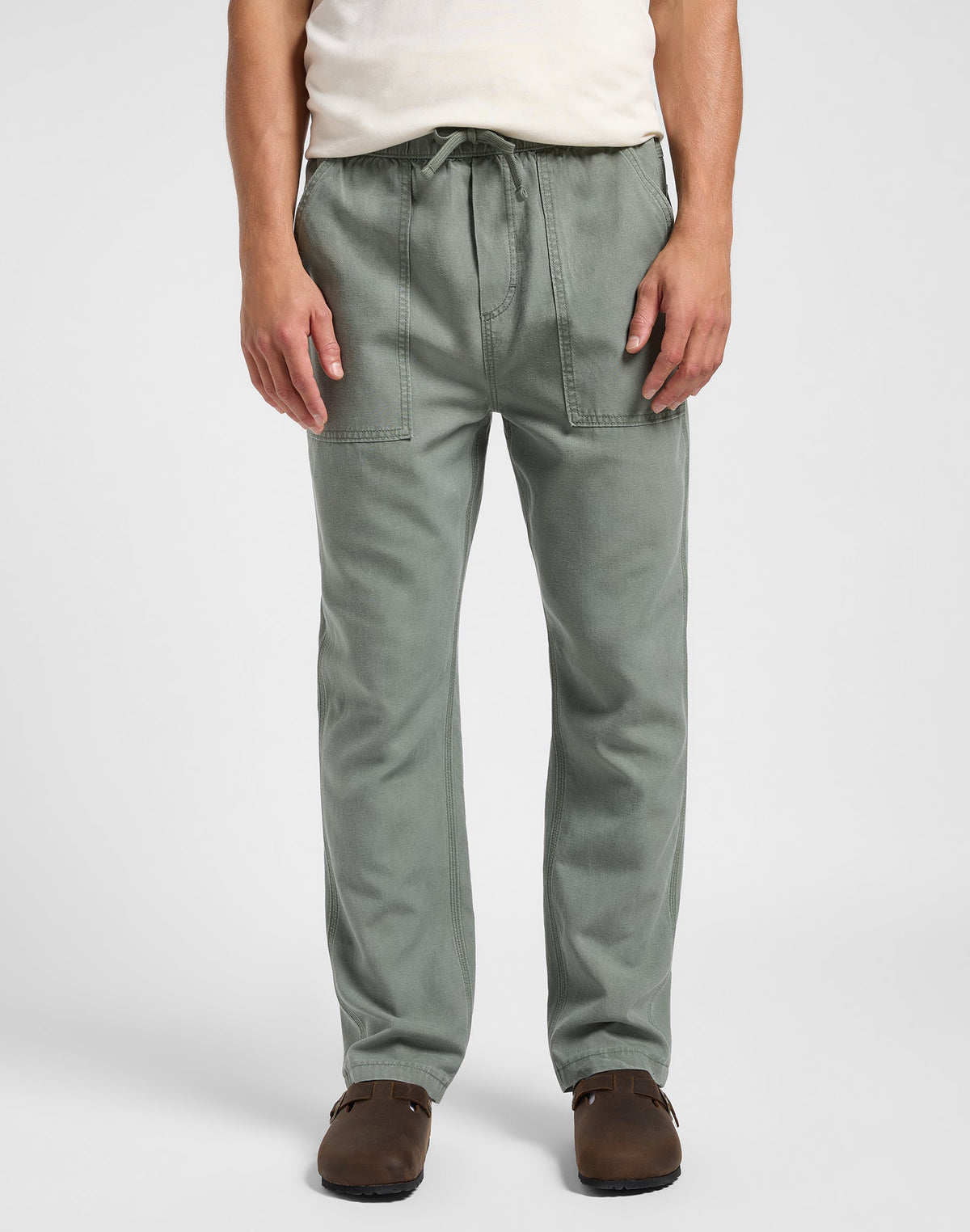 Utility Drawstring Pant in Olive Grove