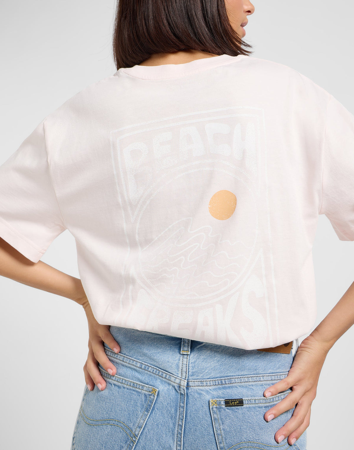 Graphic Tee in Frost Pink