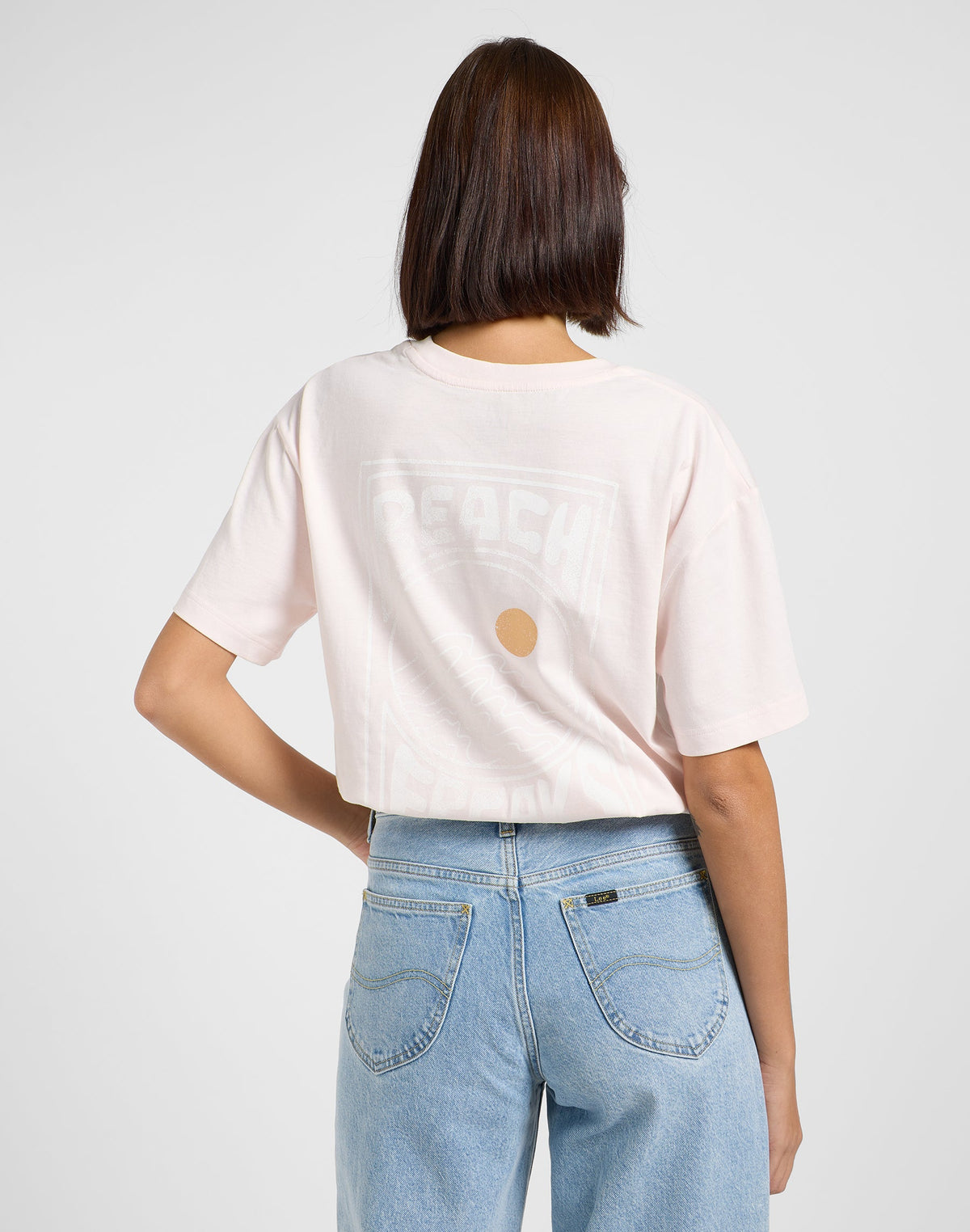 Graphic Tee in Frost Pink