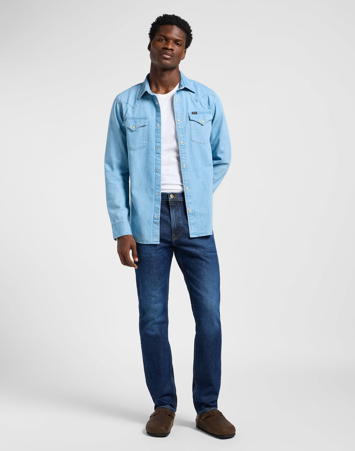 Regular Western Shirt in Lakeside Wash