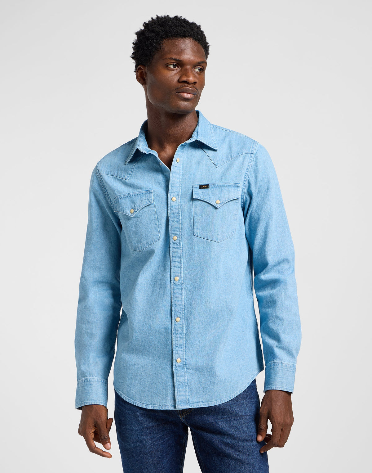 Regular Western Shirt in Lakeside Wash
