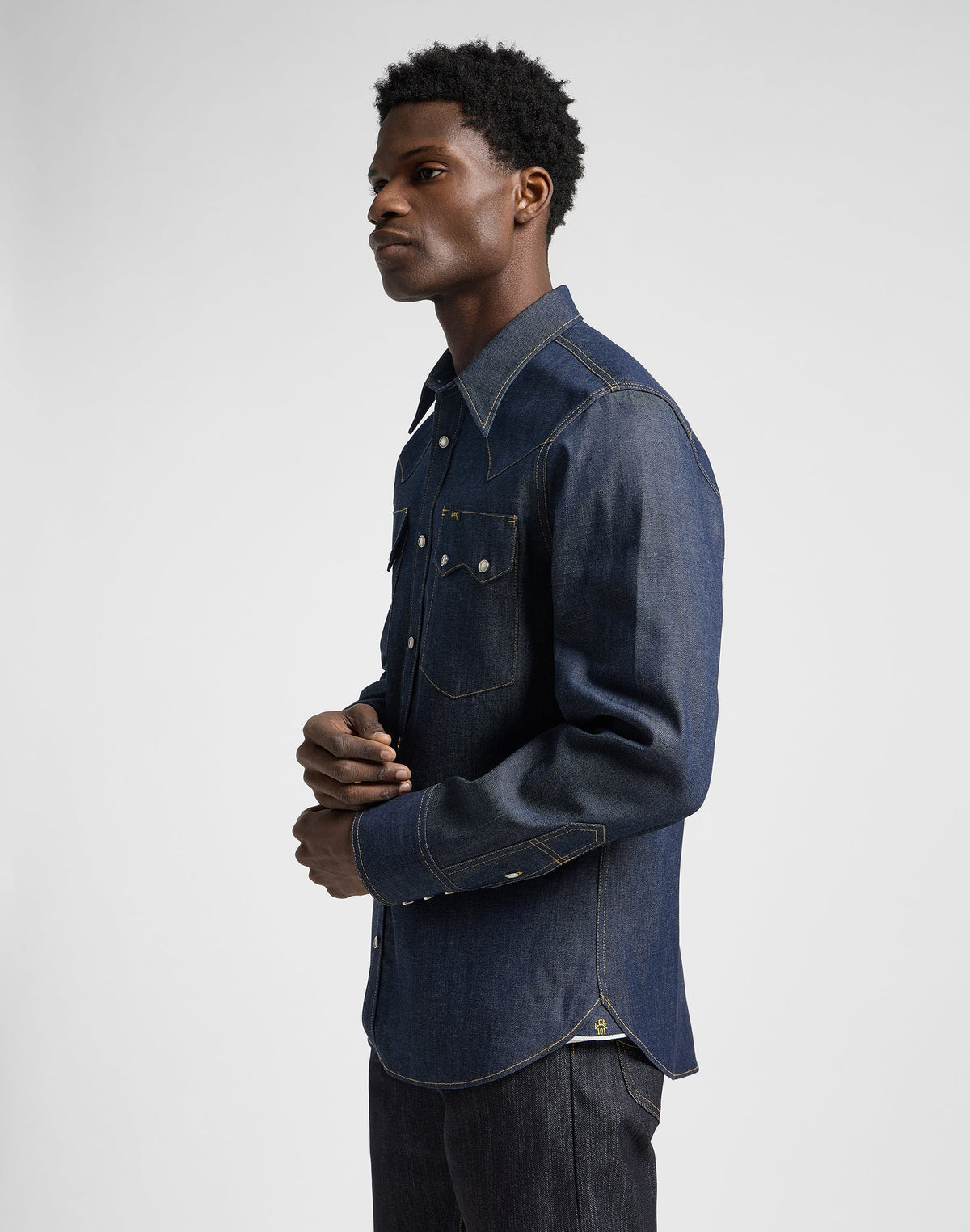 101 50S Western Shirt in Dry Blue