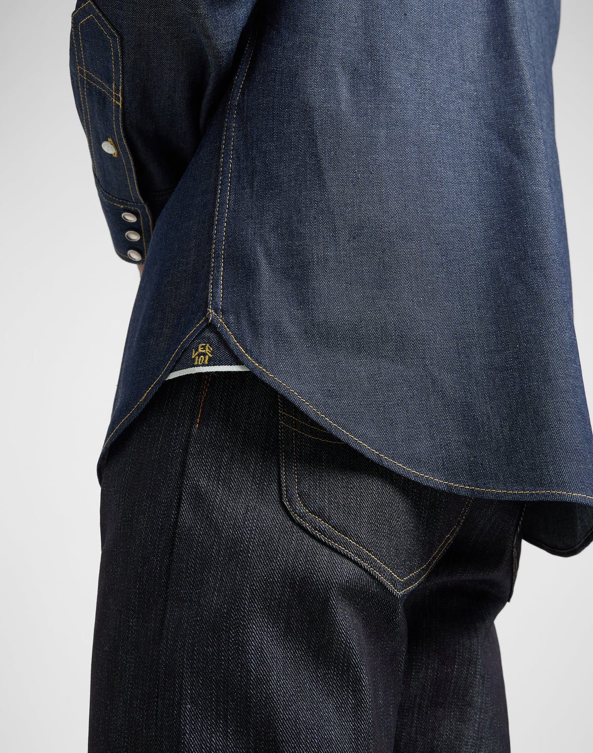 101 50S Western Shirt in Dry Blue