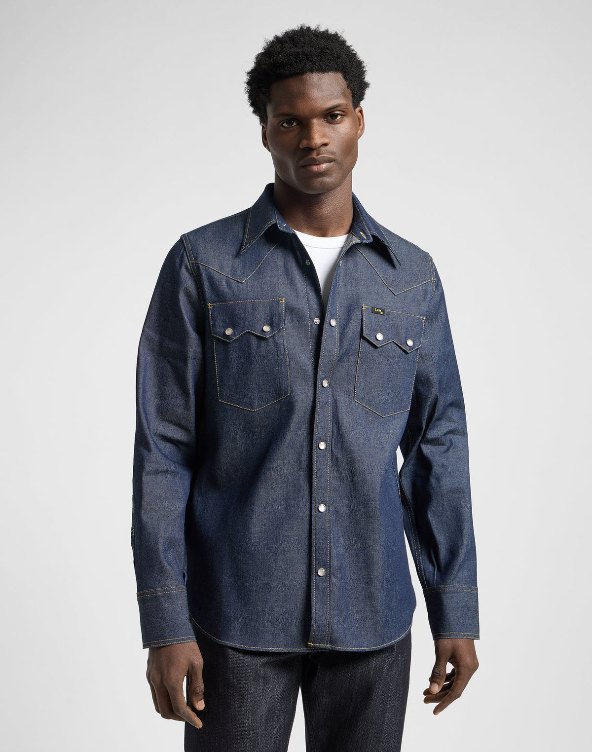 101 50S Western Shirt in Dry Blue