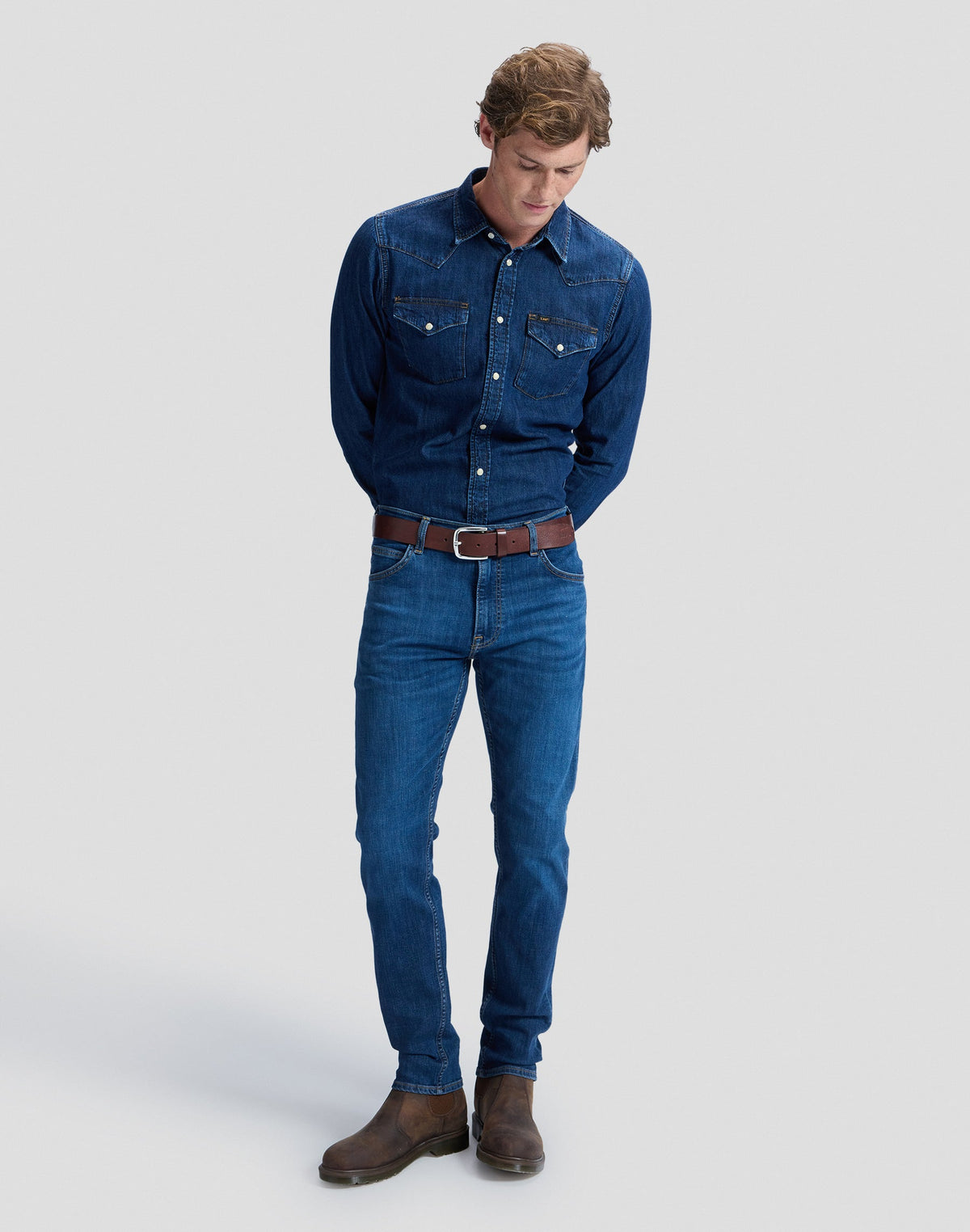 Regular Western Shirt in Rinse
