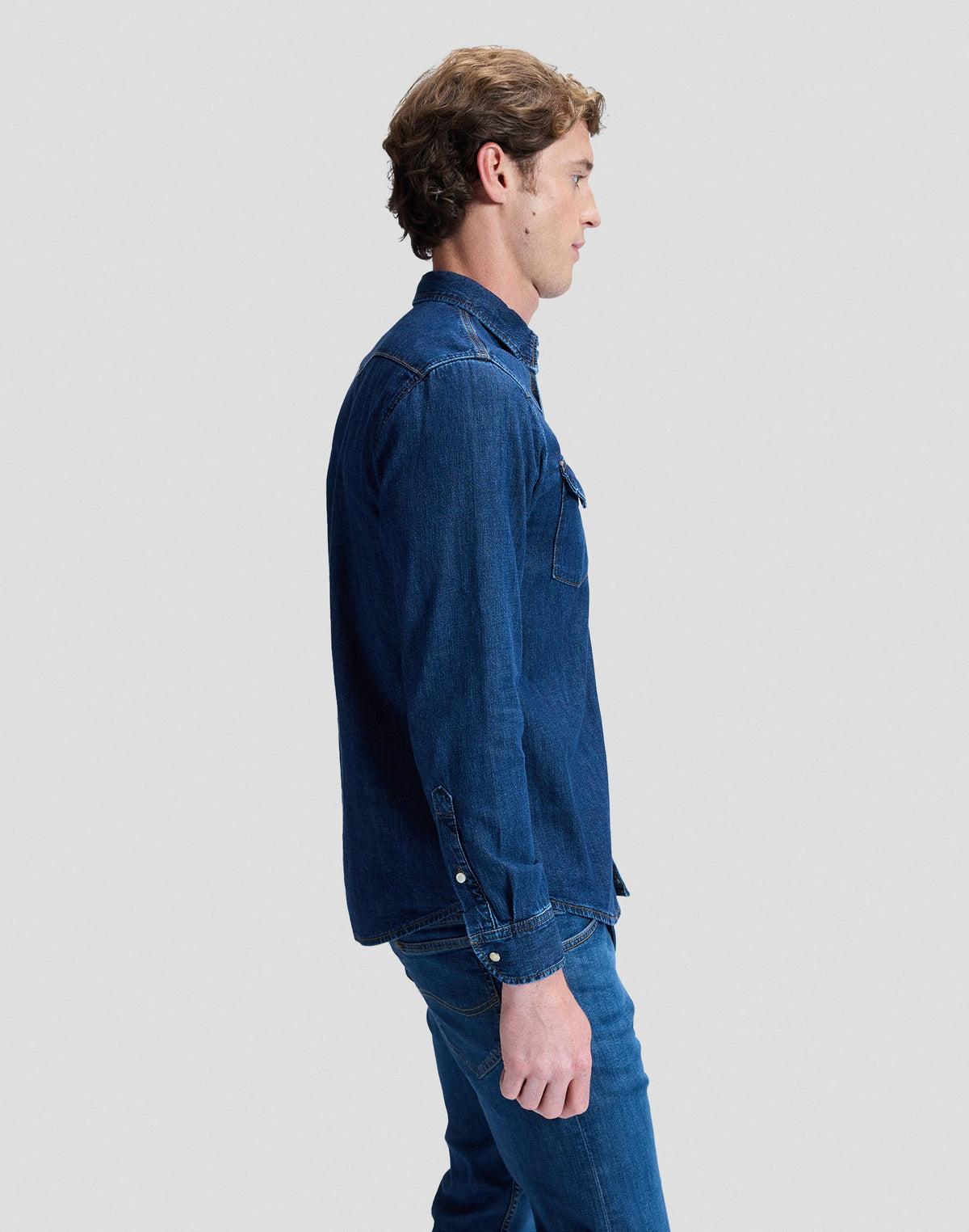 Regular Western Shirt in Rinse