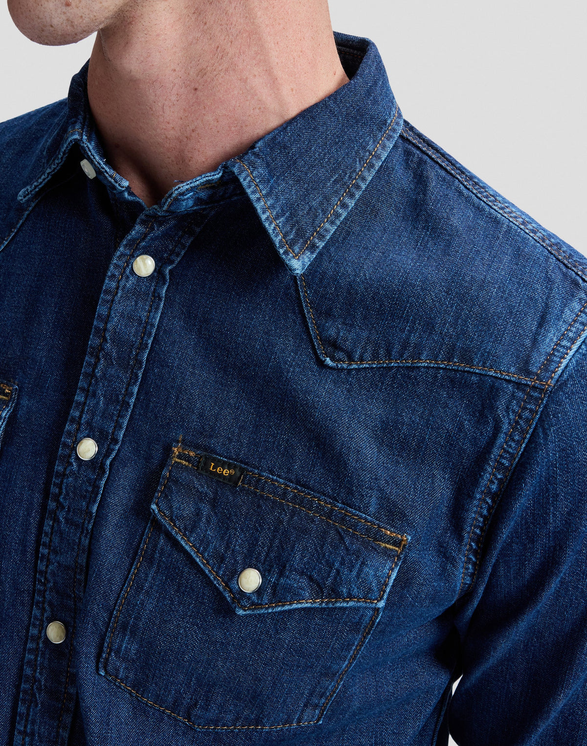 Regular Western Shirt in Rinse
