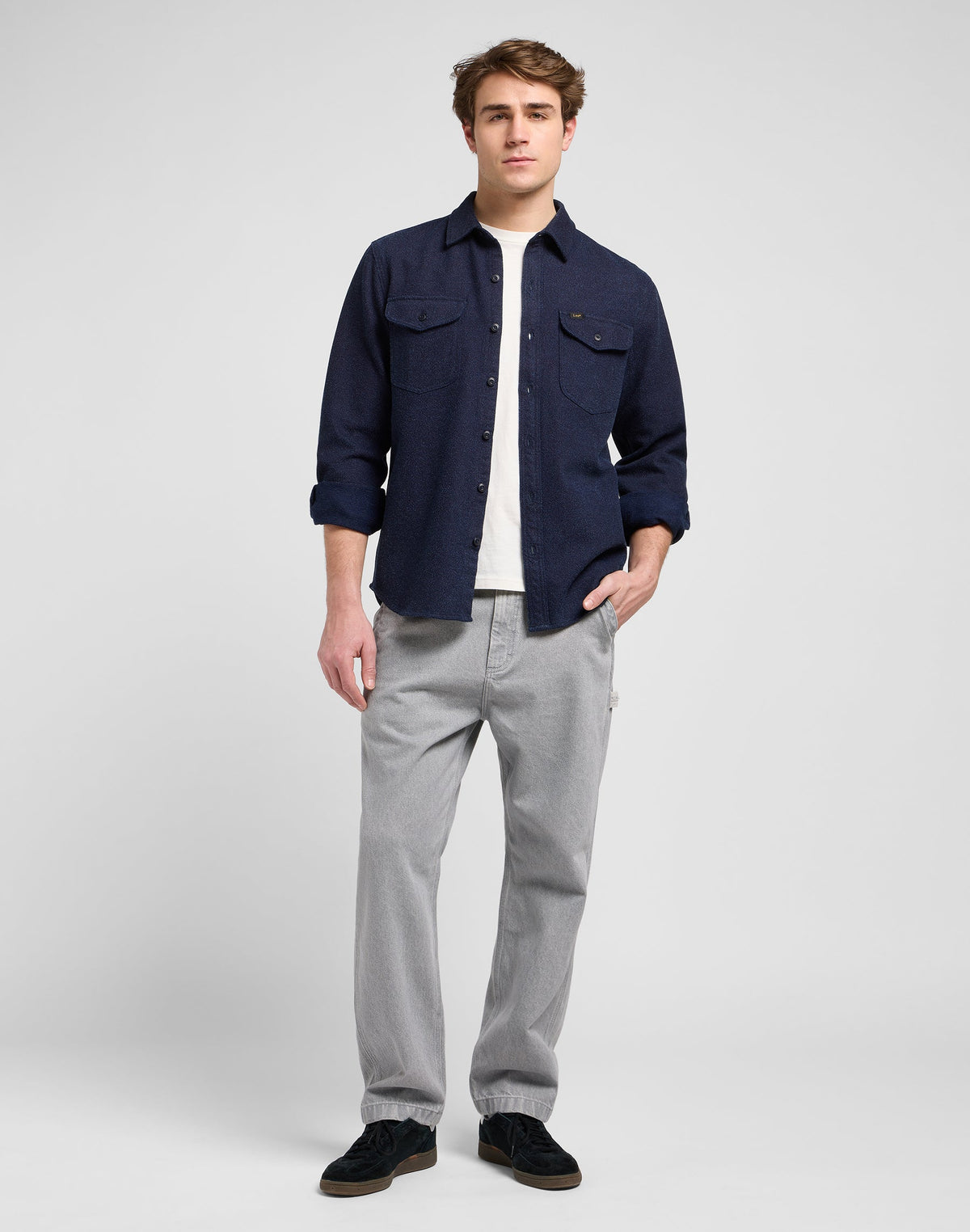 Workwear Shirt in Indigo Jaspe