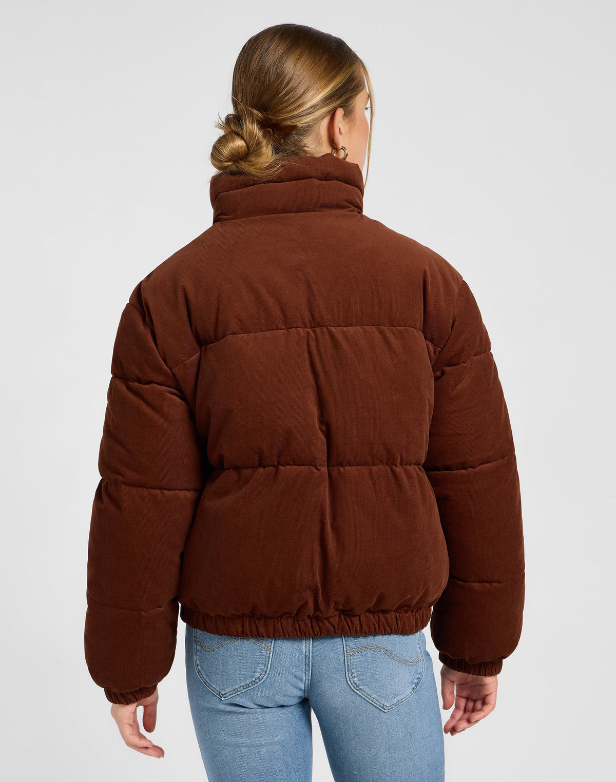 Rider Puffer Jacket in Luxe Brown
