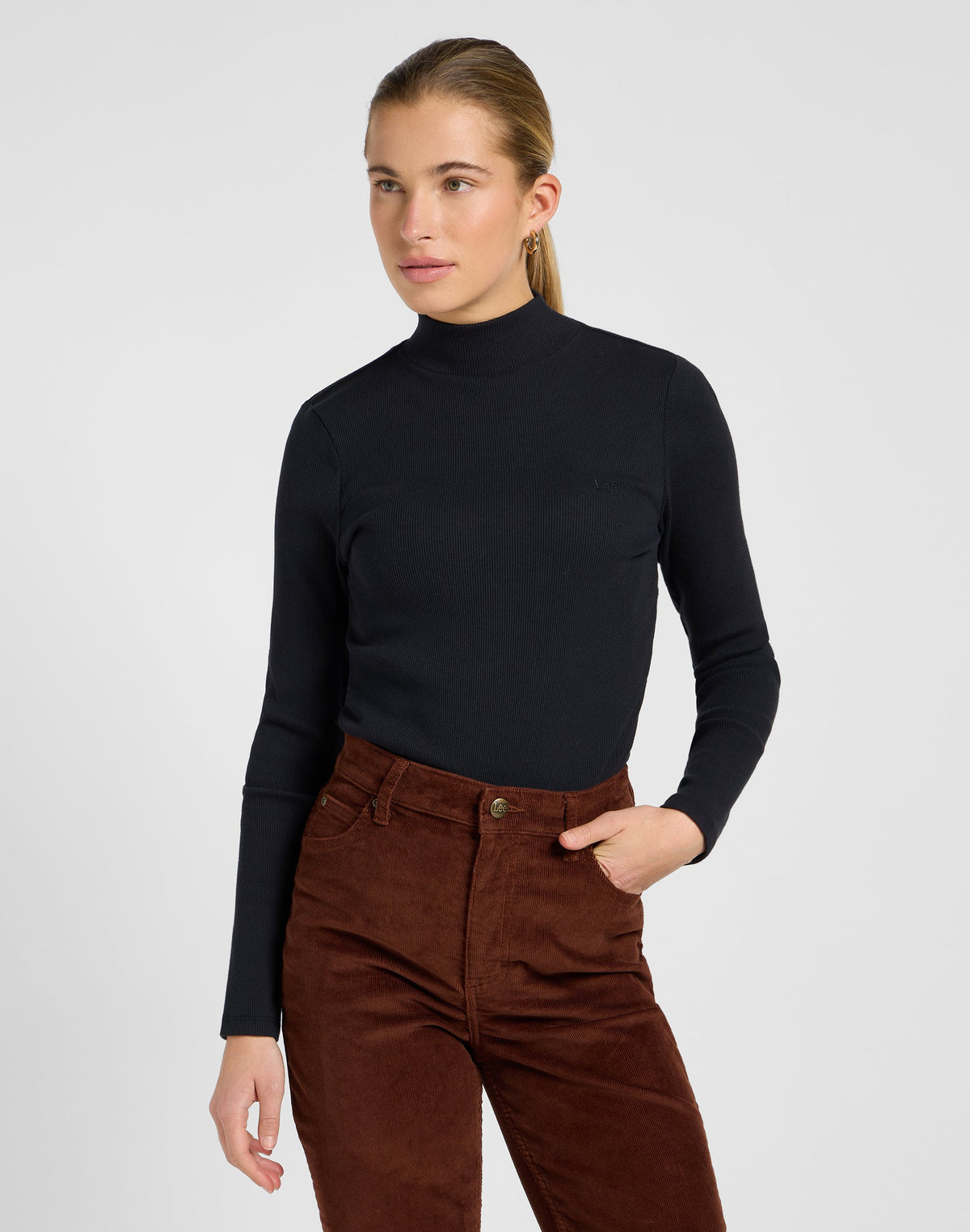 Mock Neck in Black