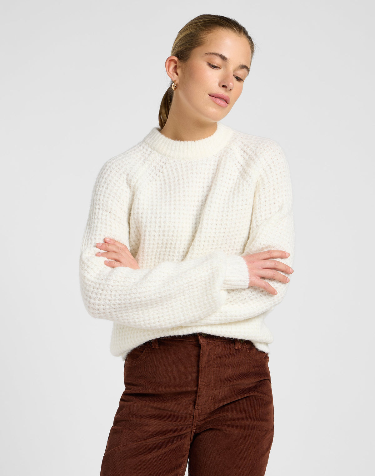 Knit Sweater in Ecru