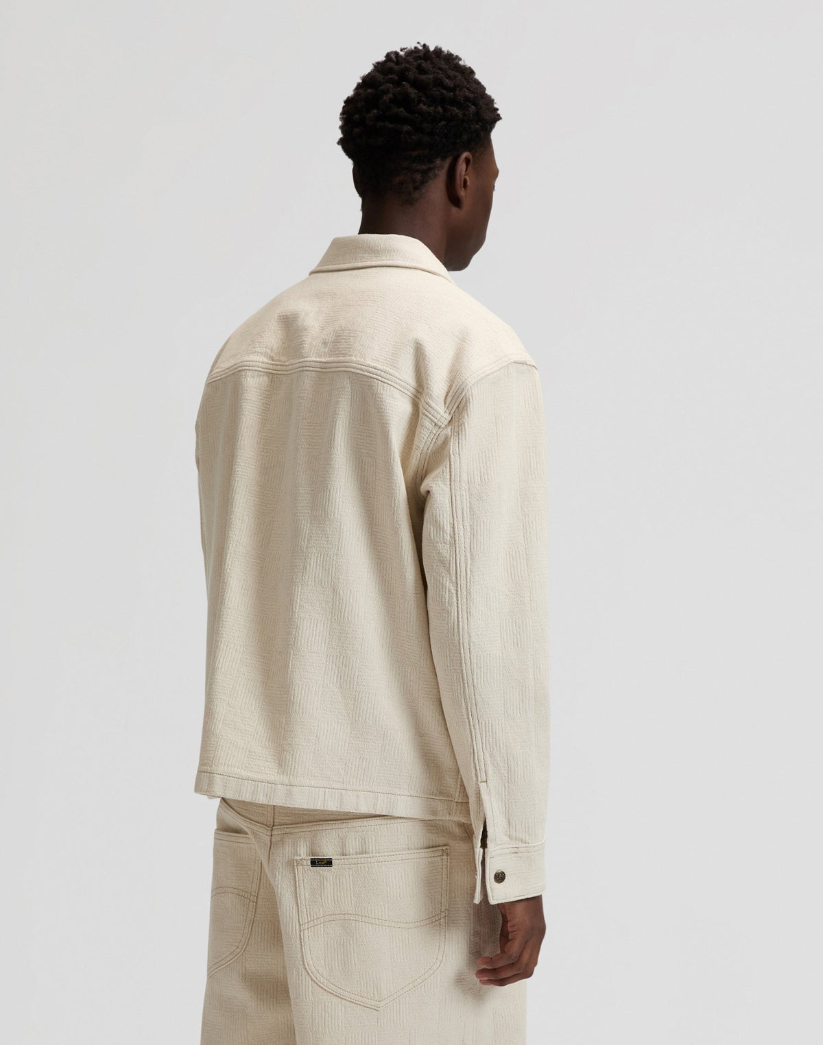 Jacquard Jacket in Natural Greige