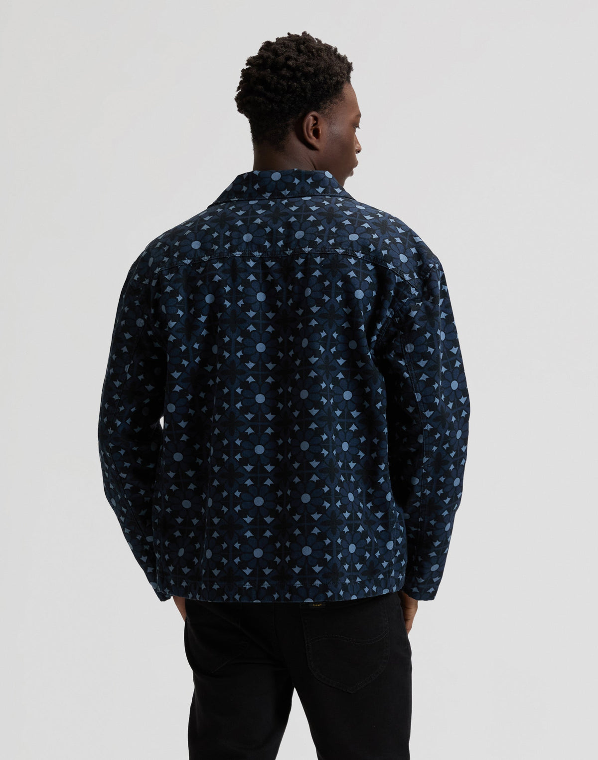 Clean Workwear Jacket in Geo Print