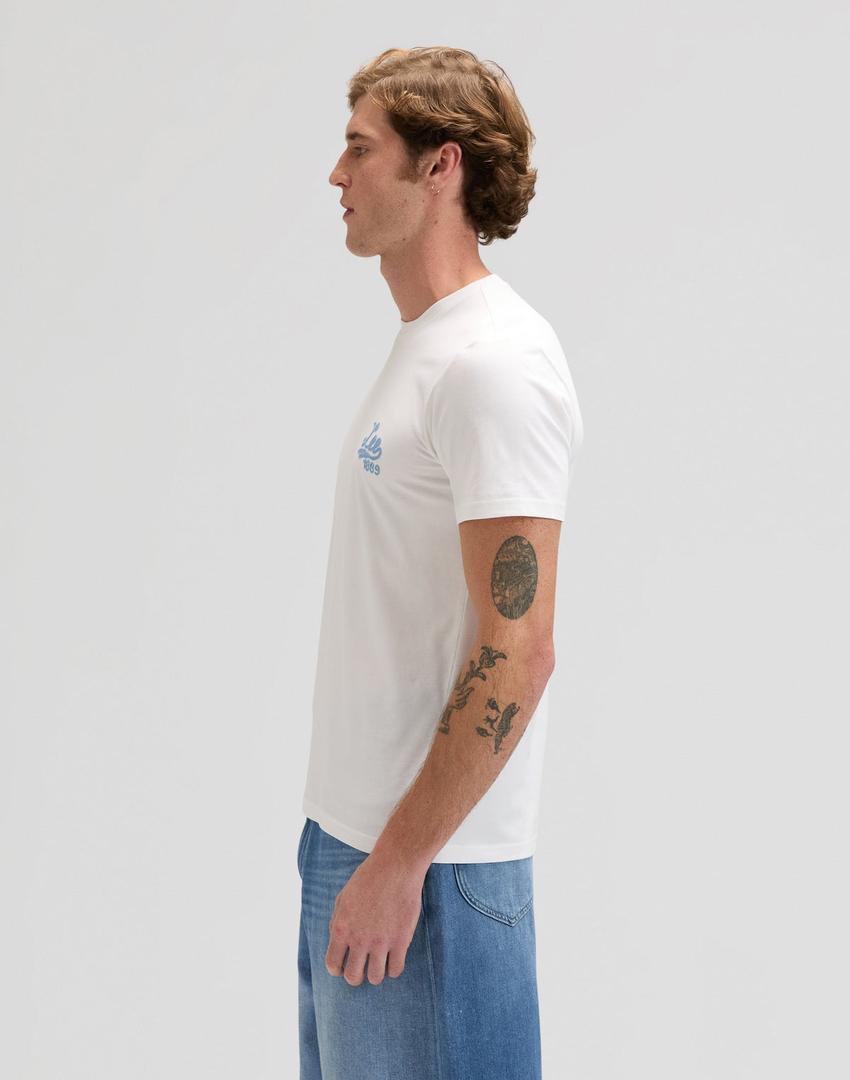 Lee Stitch Tee in Bright White