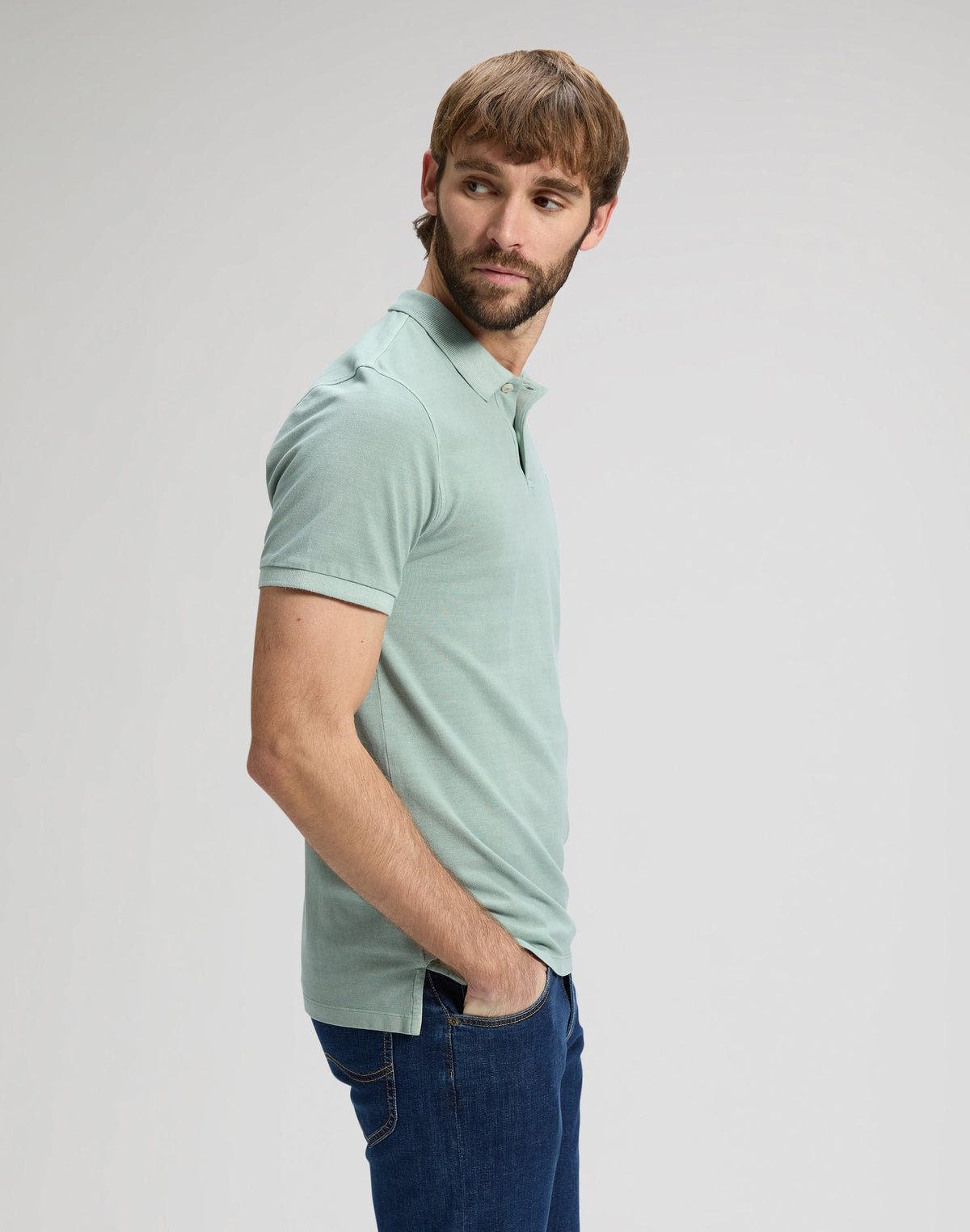 Garment Dye Polo in Desert Sage
