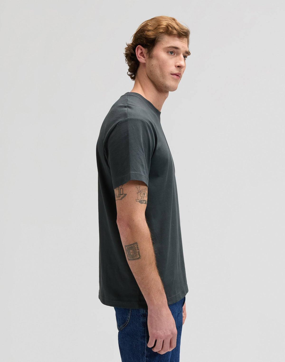 Lee Flag Tee in Washed Black