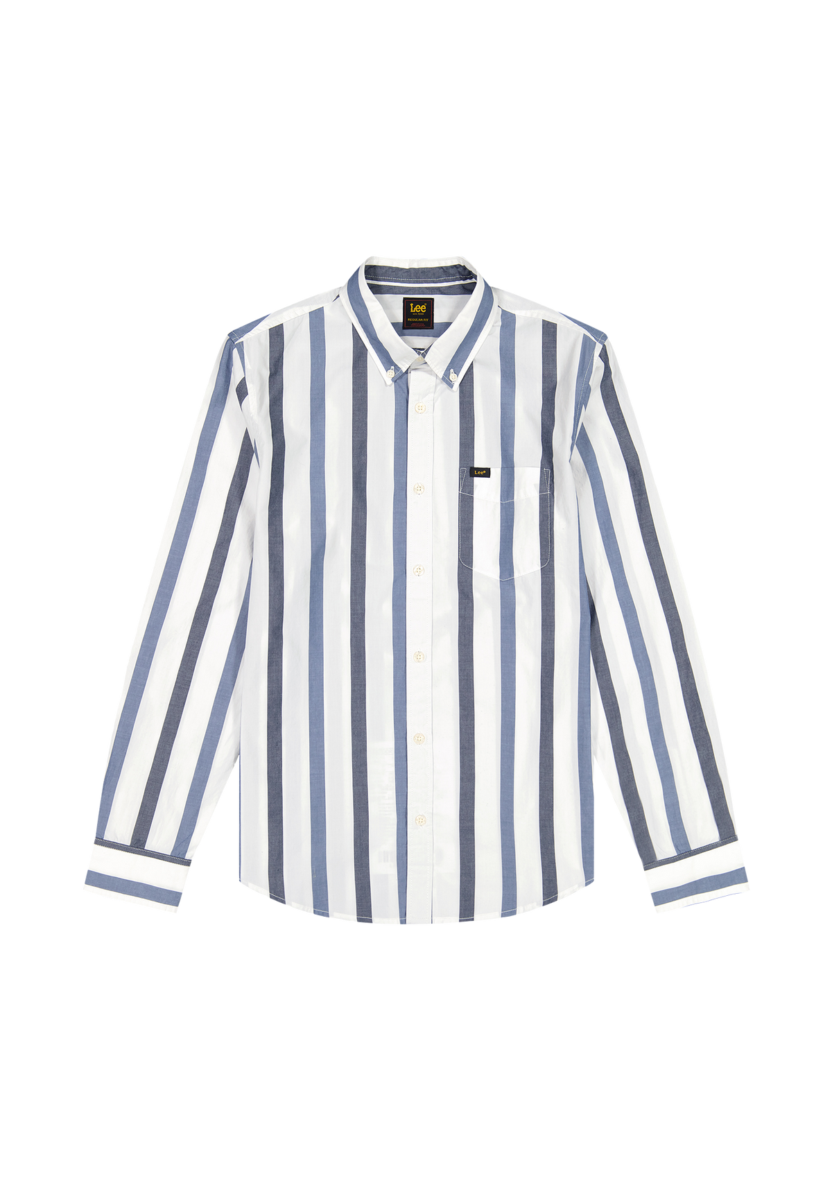 Lee Button Down in Tonal Rivet Navy Stripe