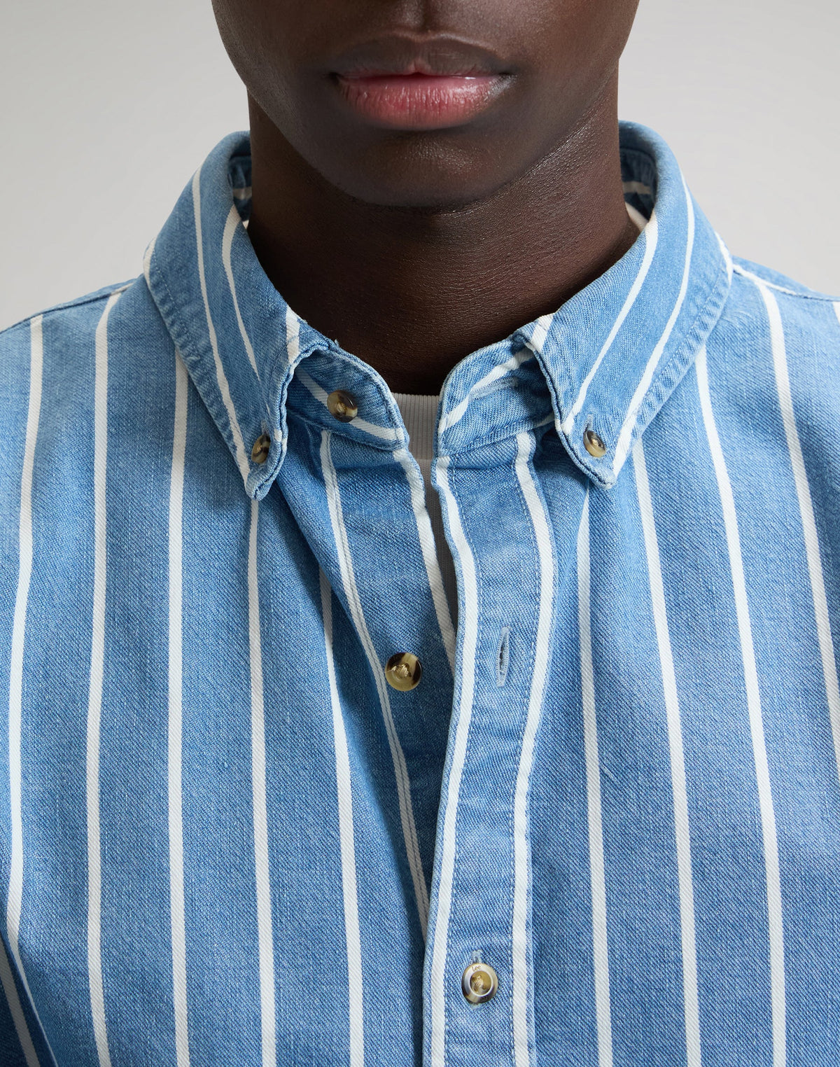 Workwear Button Down in Denim Stripe