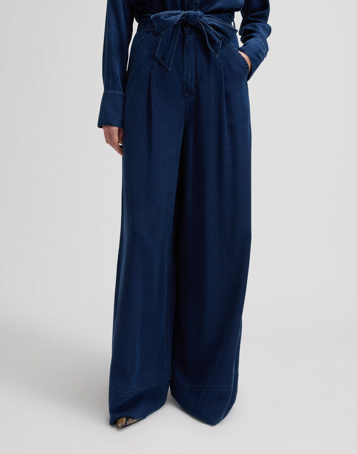 Pleated Wide Leg in Sunset Ride