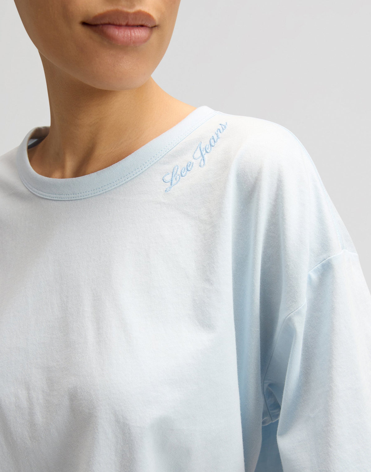 Lee Boxy Tee in Beau Blue