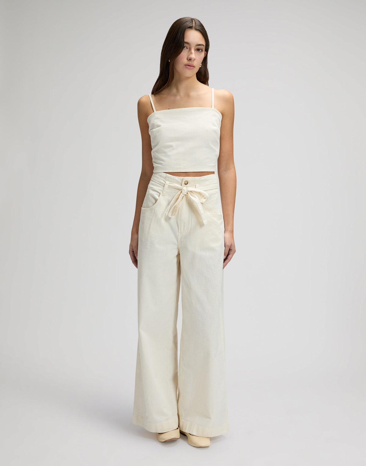 Pleated Trouser in Natural
