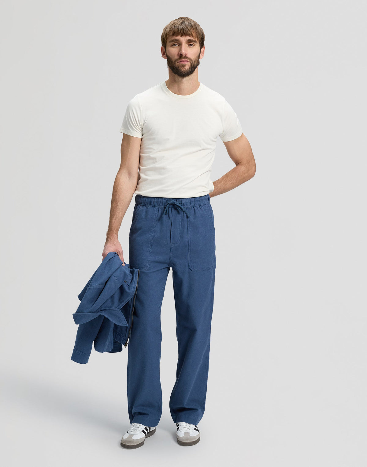 Utility Drawstring Pant in Academy Blue