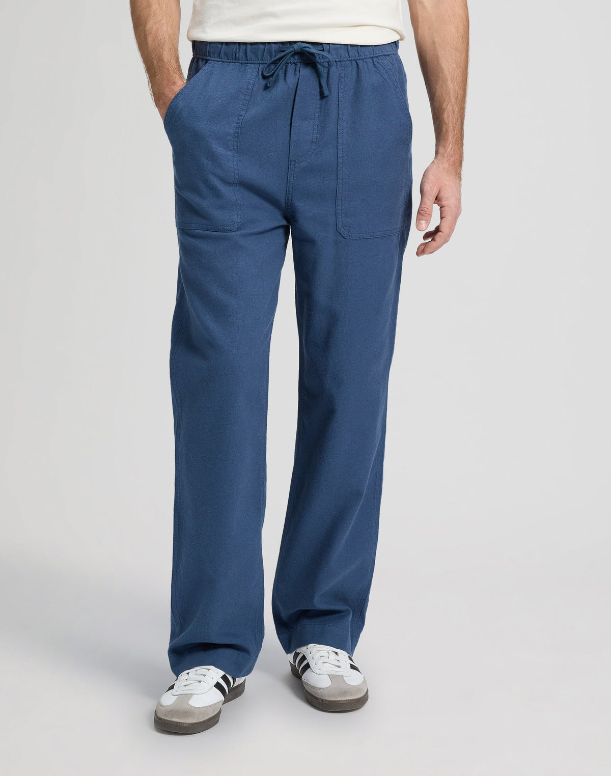 Utility Drawstring Pant in Academy Blue