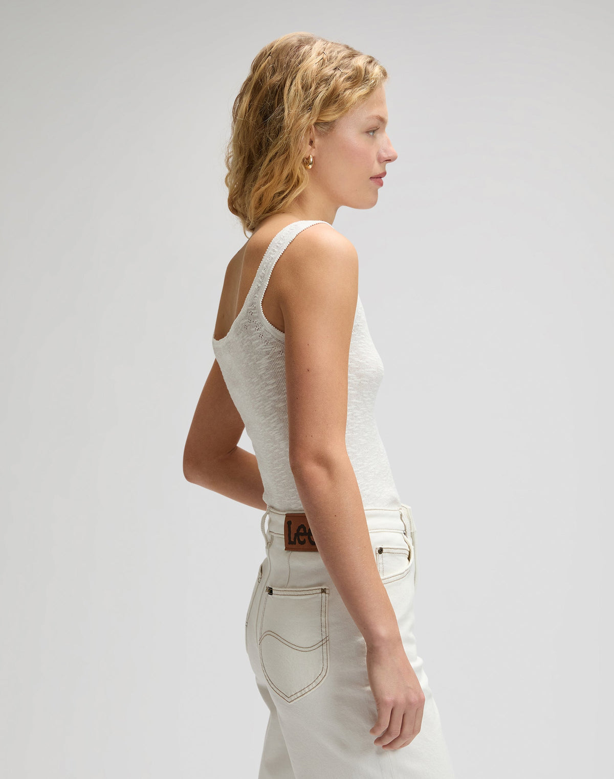 Knitted Tank in Ecru