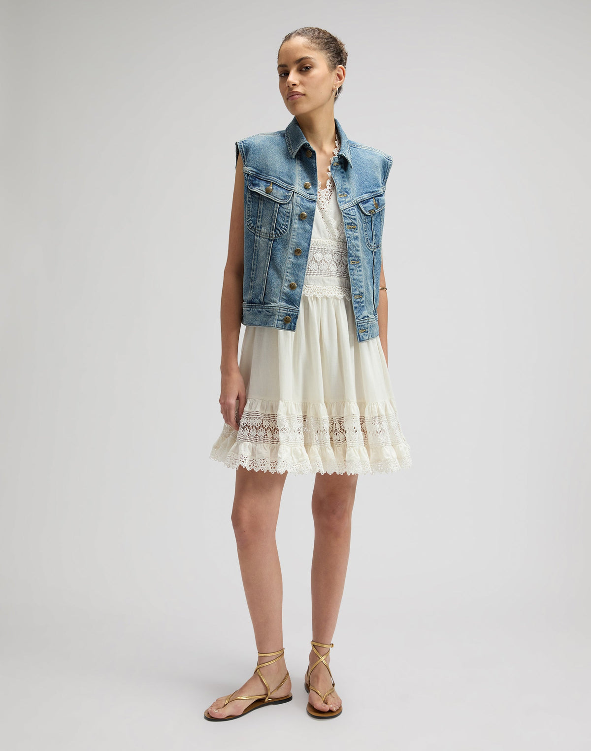 Bohemian Dress in Bright White