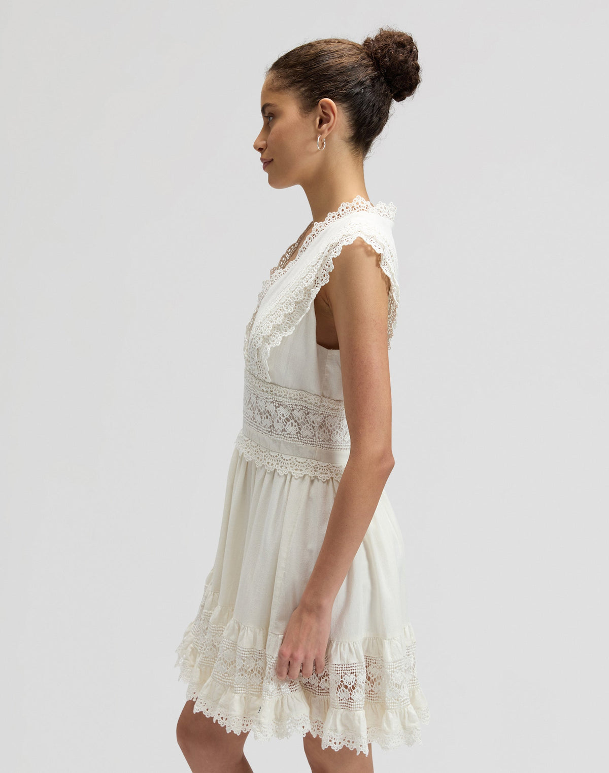 Bohemian Dress in Bright White