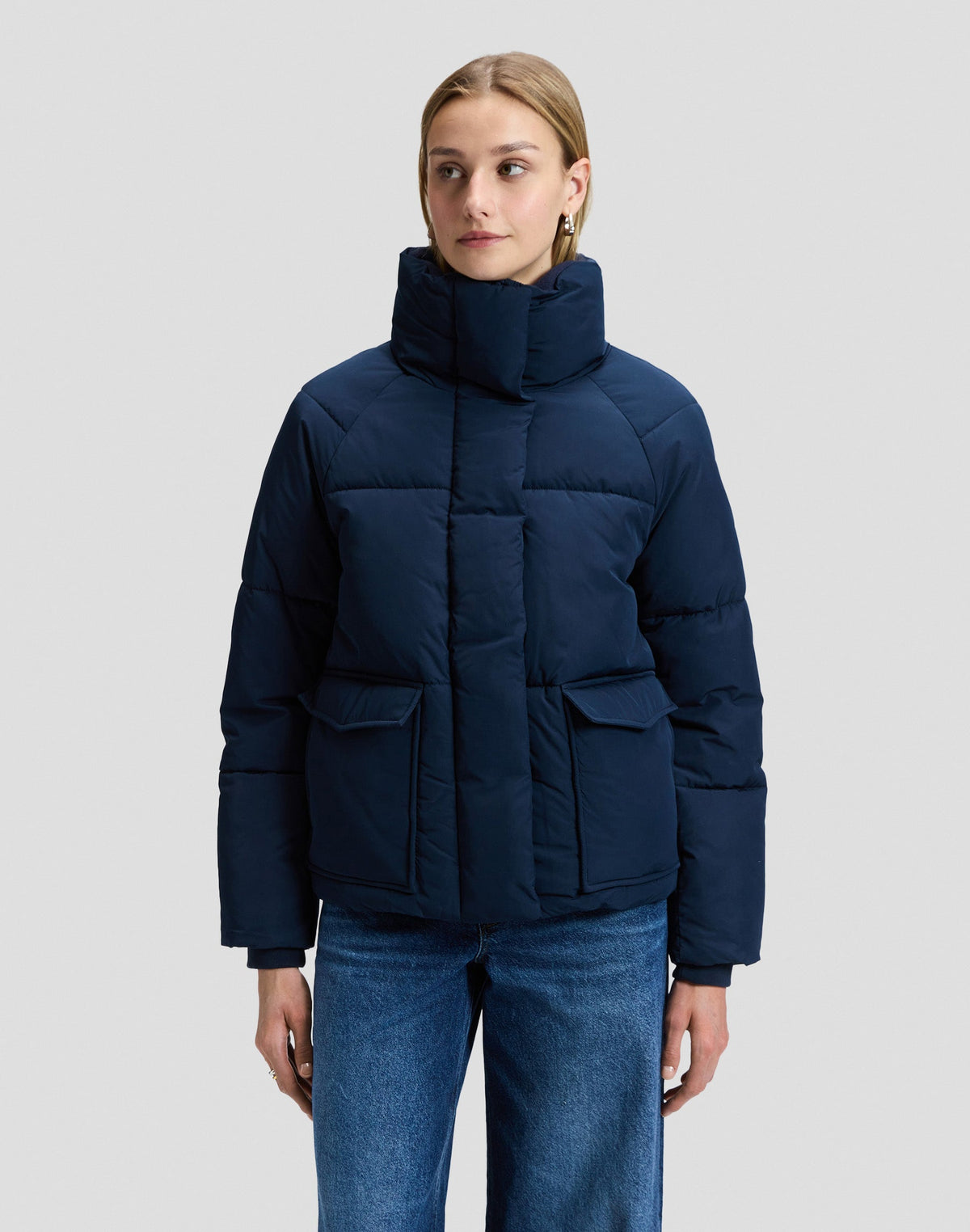 Winterjacke Regular Puffer in Rivet Navy