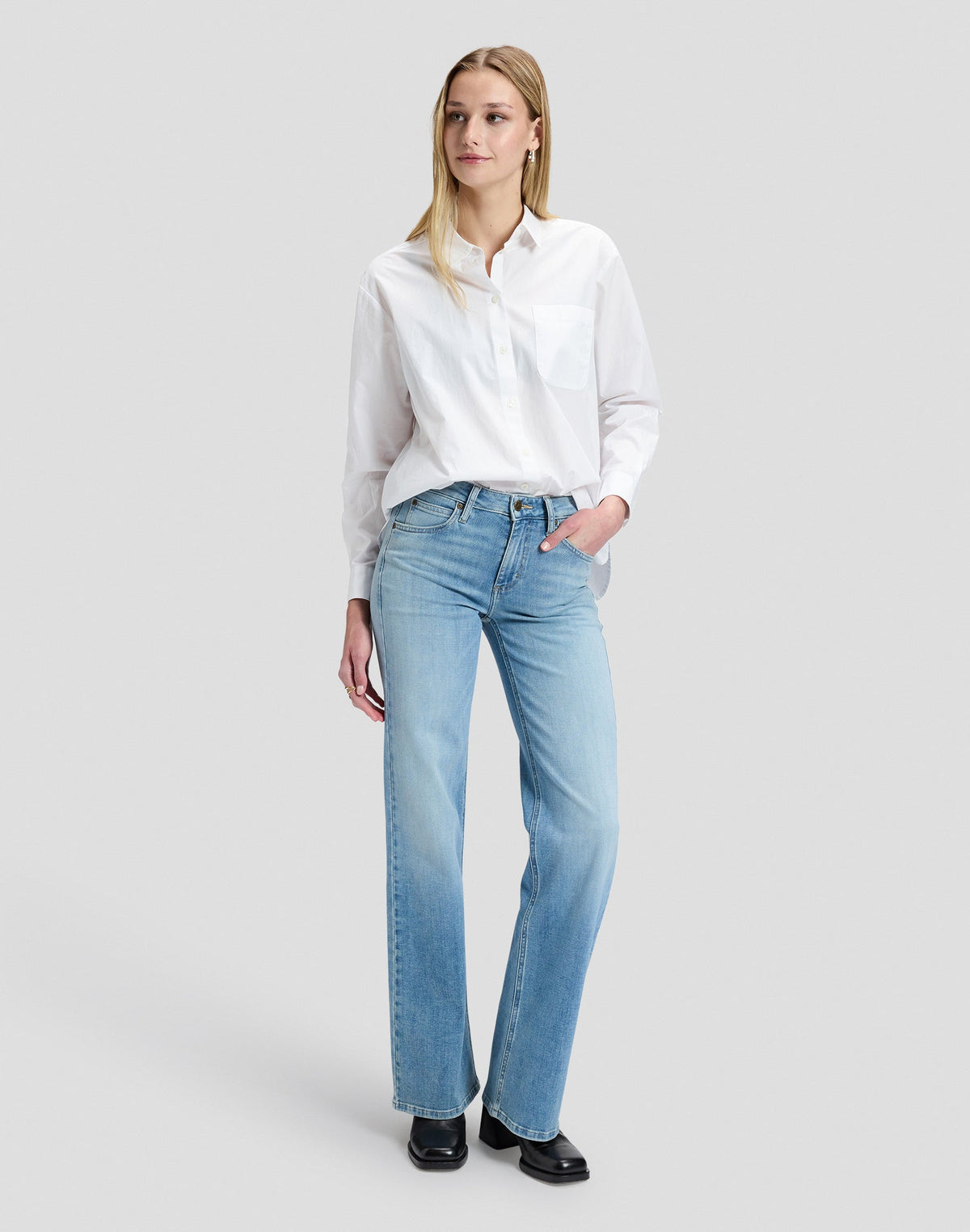 Hemd Boyfriends Pocket in Bright White