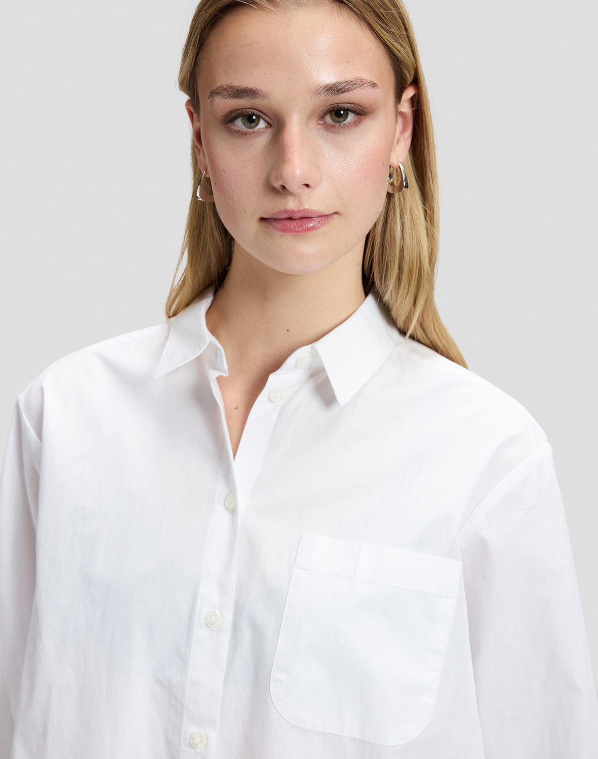 Hemd Boyfriends Pocket in Bright White